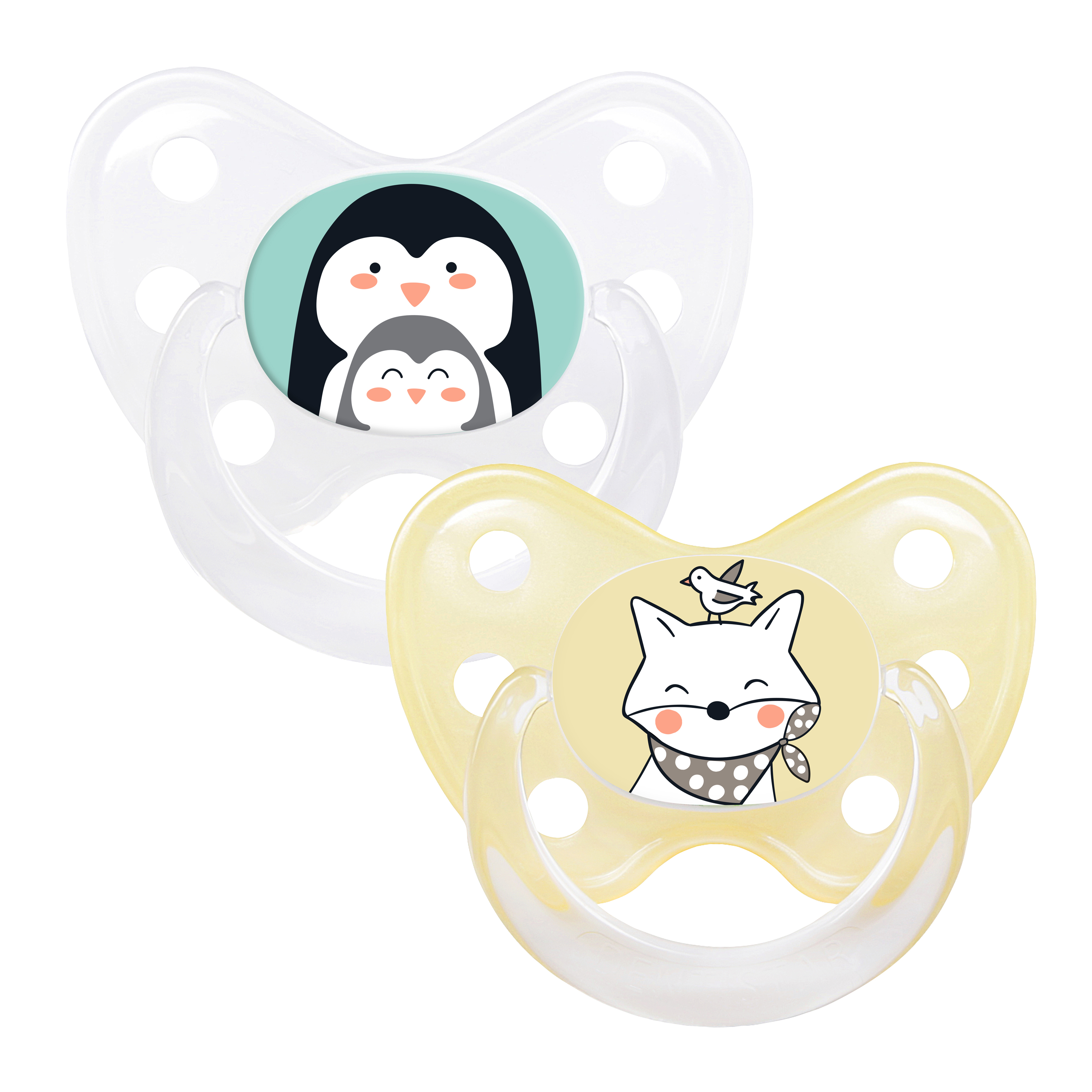 Soother set Penguin and Fox size 3