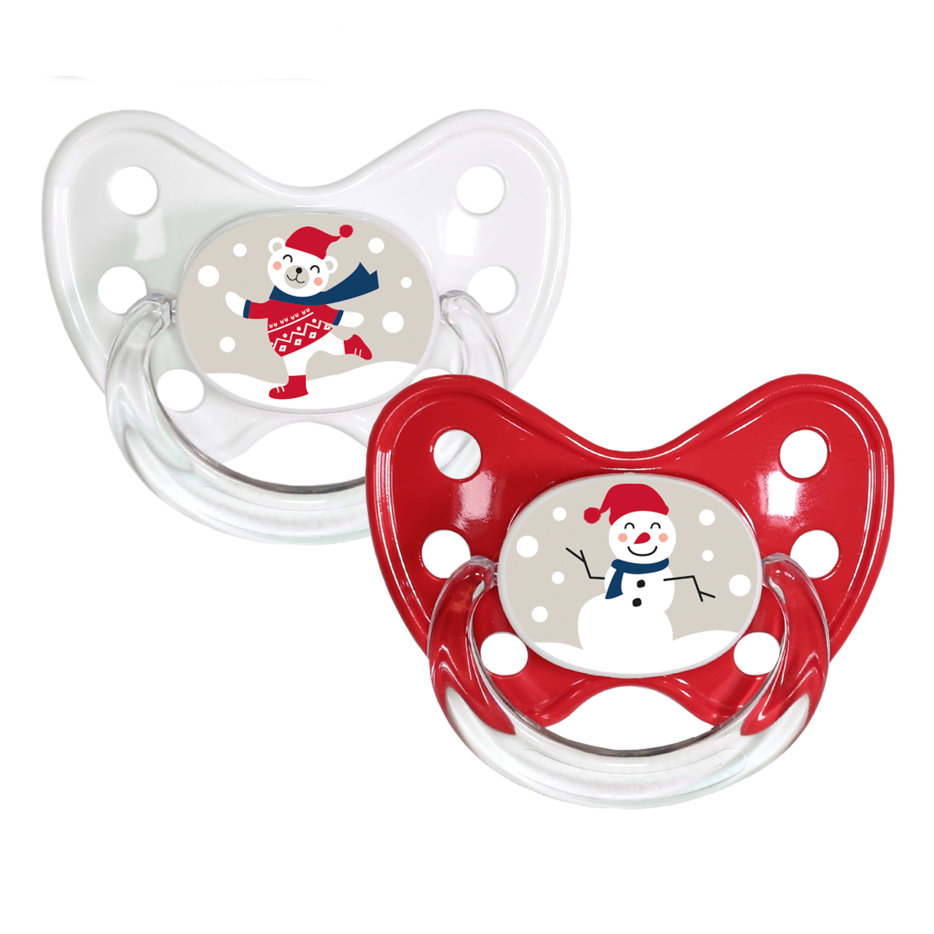 Soother Set Bear and Snowman