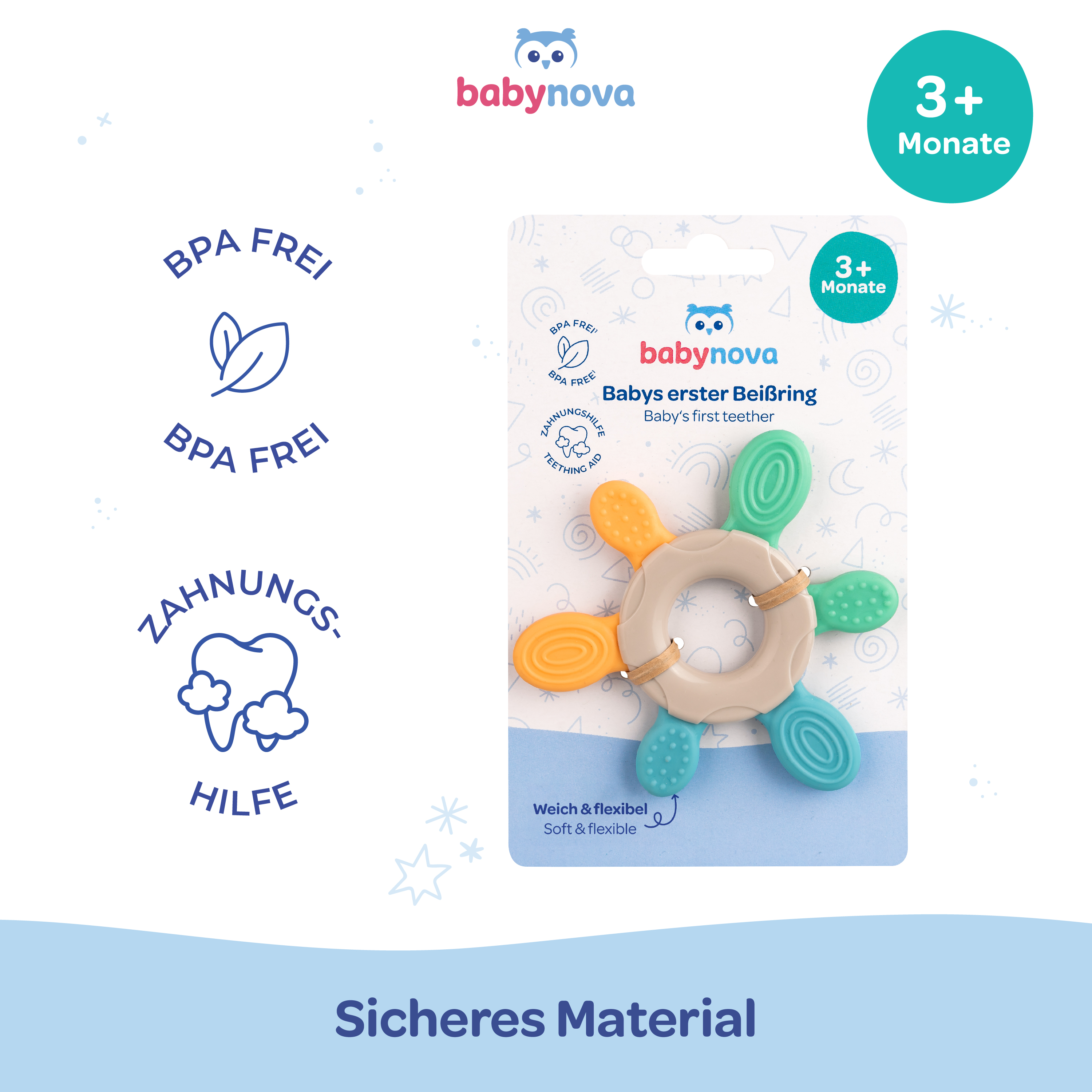 Baby Teether - Blue