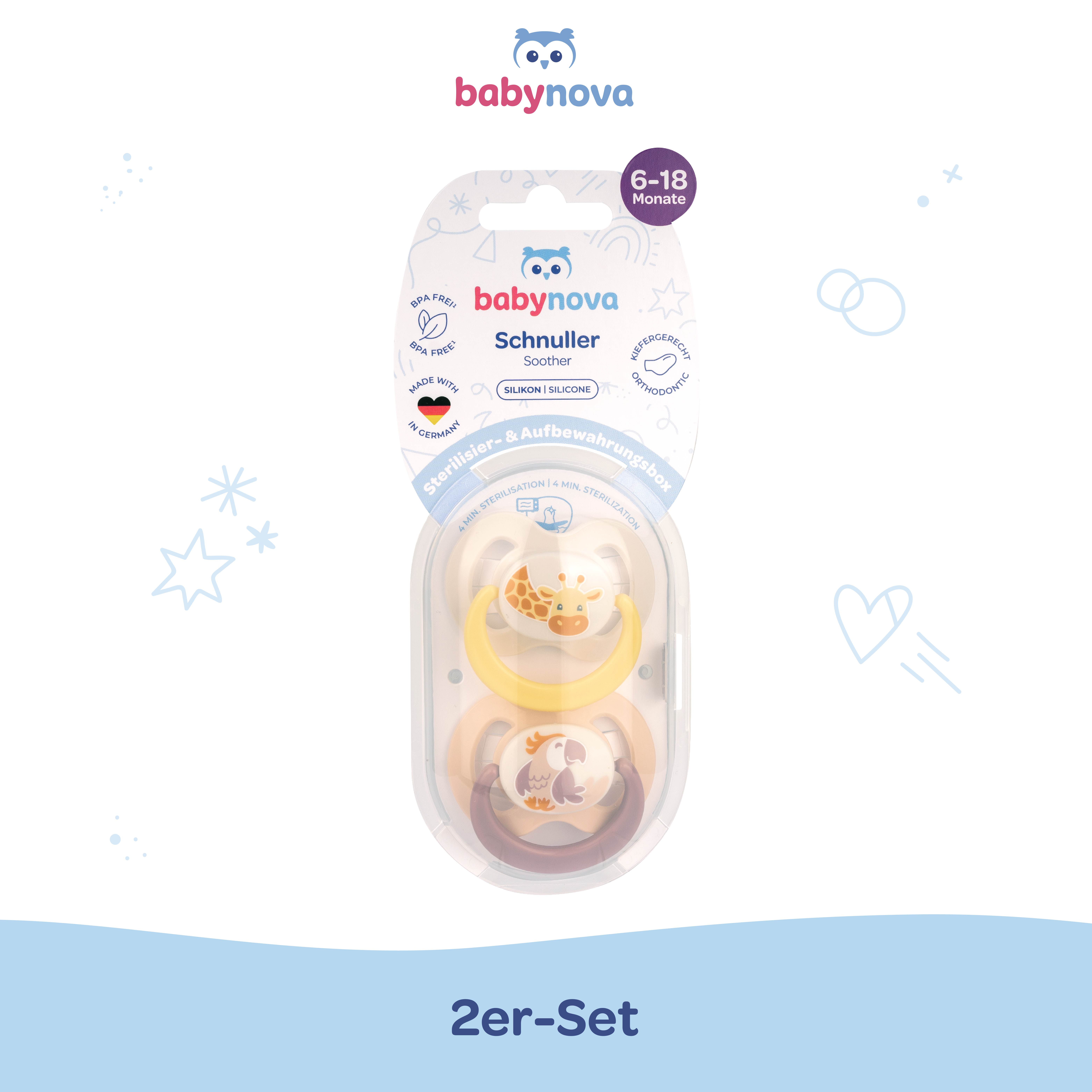 Schnuller Set  Giraffe & Kakadu Gr. 2 