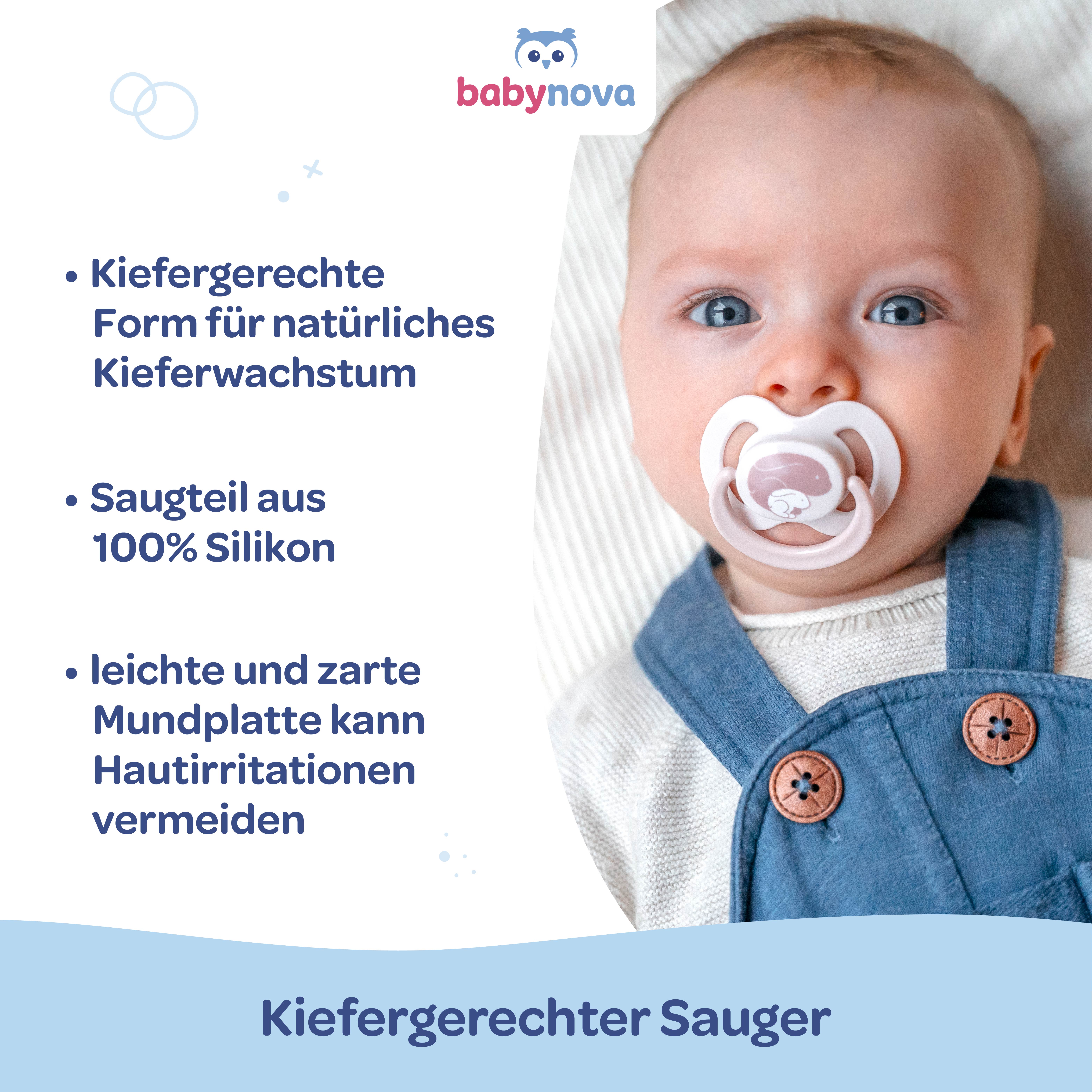 Schnuller Set  Hasen & Sterne Gr. 1 