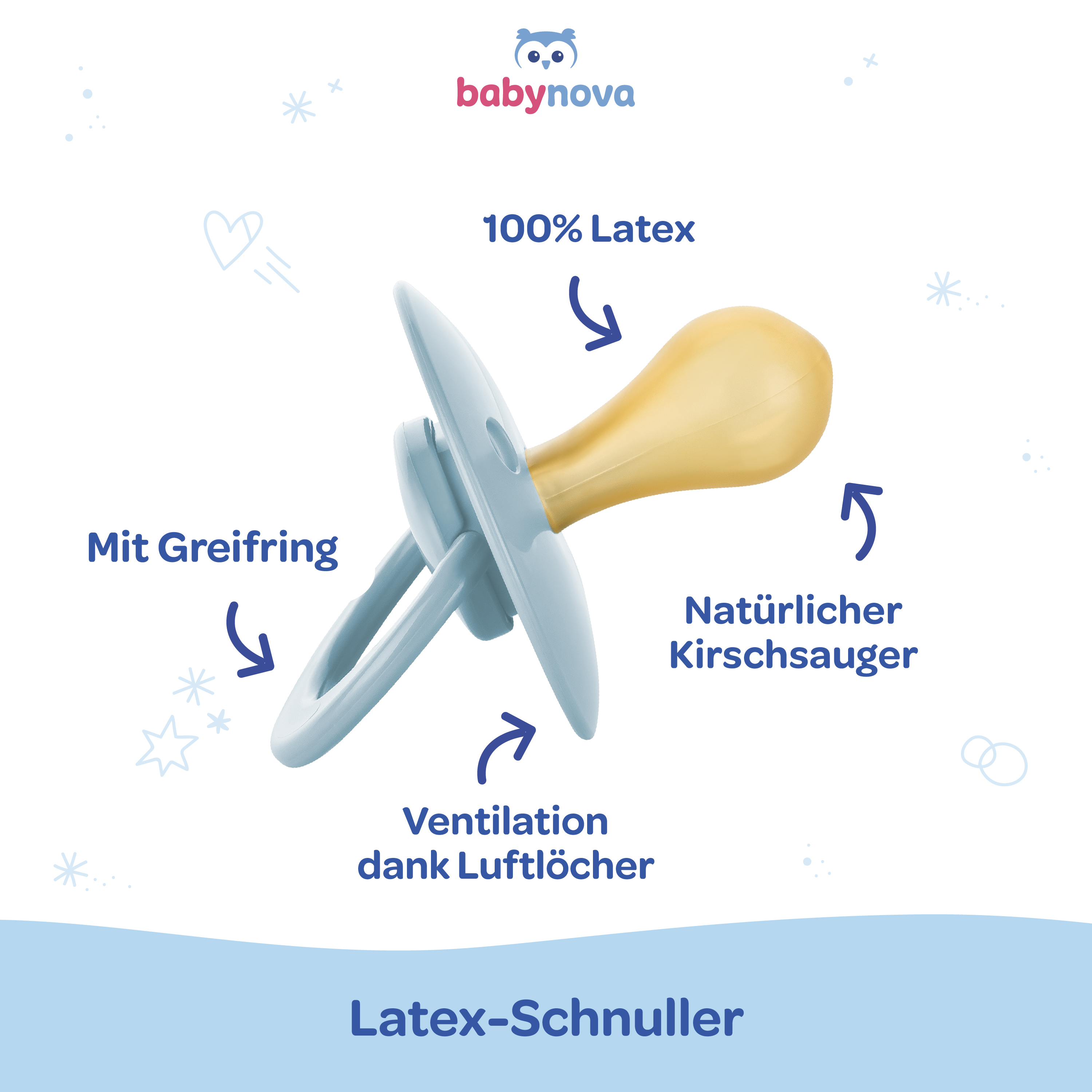 Kirschschnuller Latex Grau