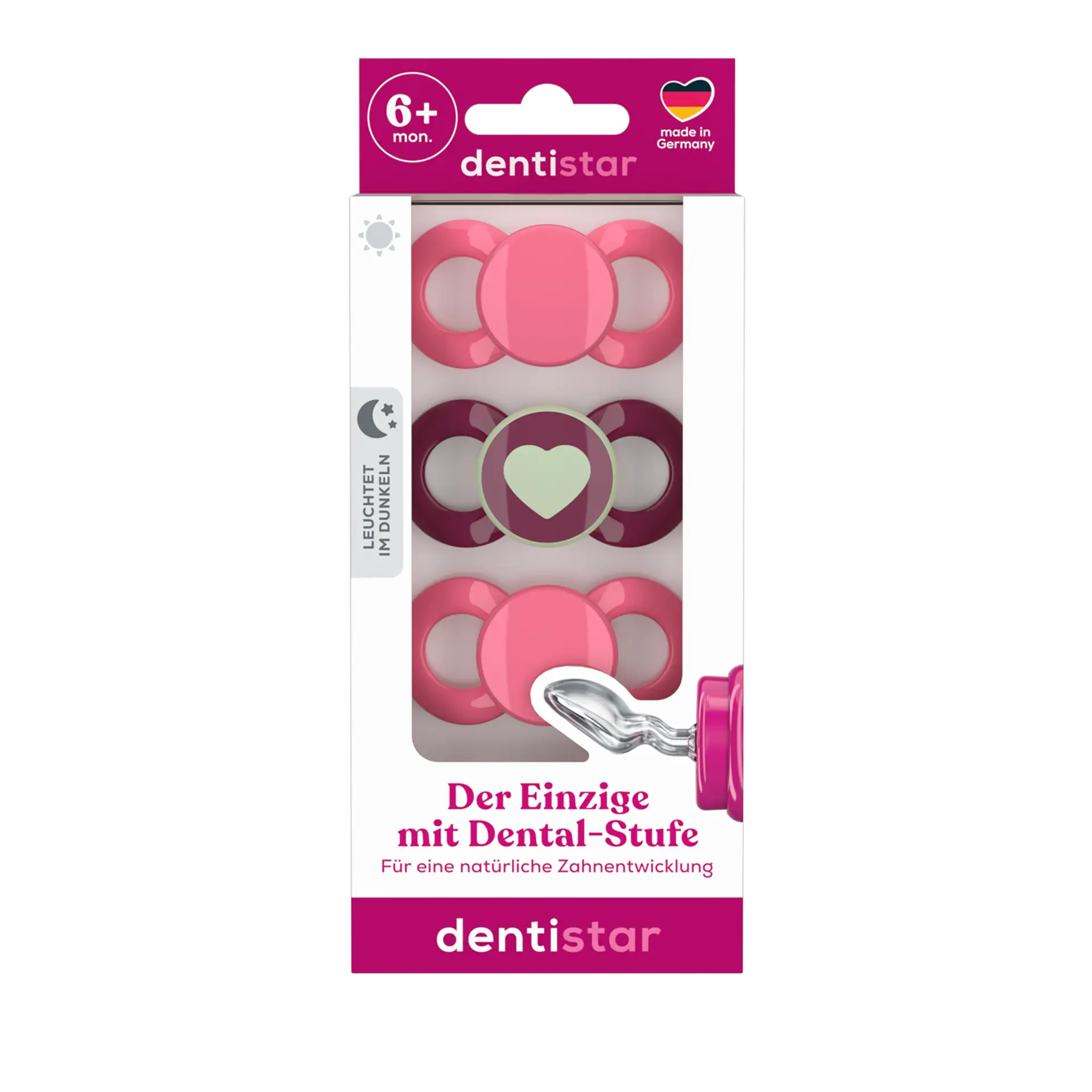 Dentistar Tag & Nacht 3er Set, 6 - 14 Monate, Pink Dentistar Tag & Nacht 3er Set, 6 - 14 Monate, Pink