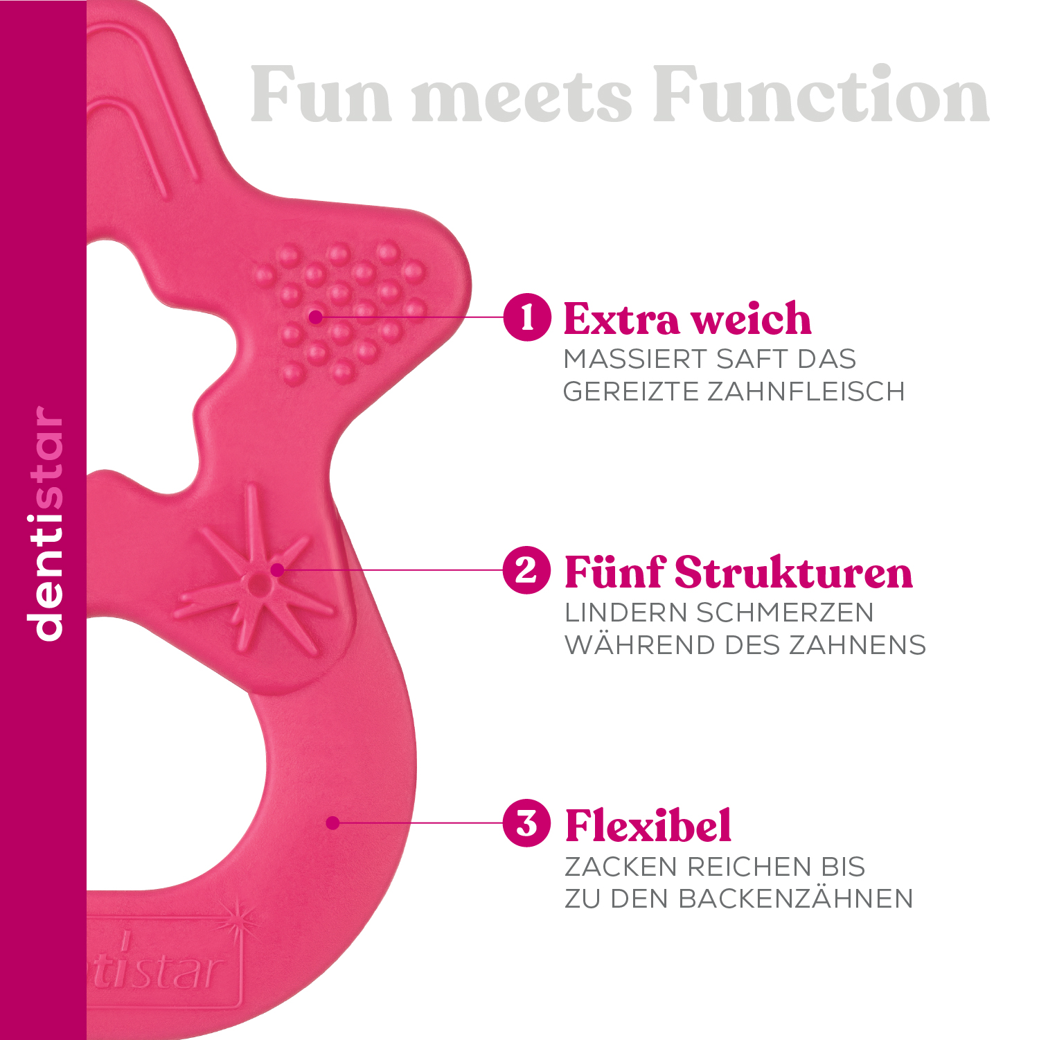 Star Teether - Berry Pink