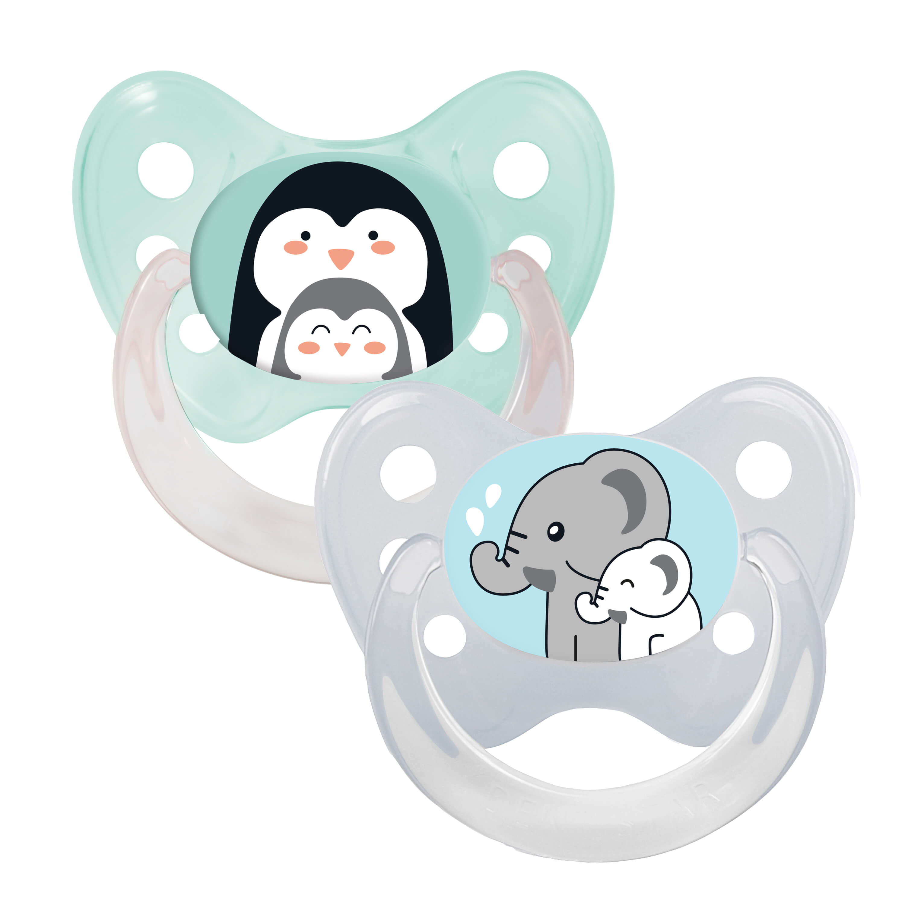 Soother set Penguin & Elephant size 1 