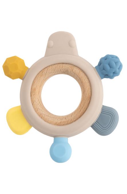 Baby-Nova Holz Beißring Blau