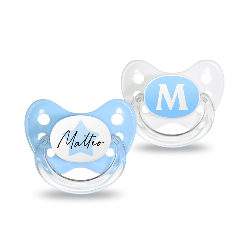Name pacifier set of 2 Matteo size 1  