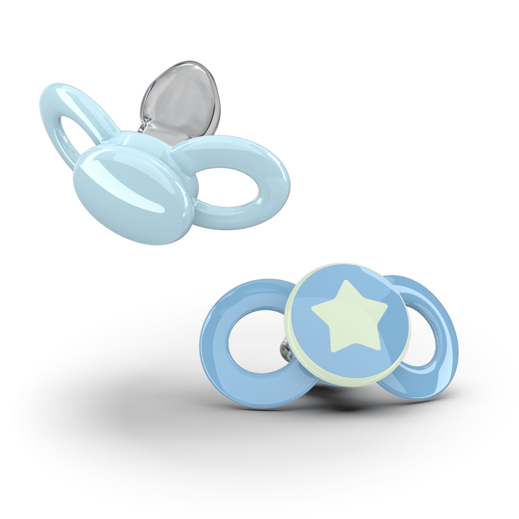 Day & Night Beruhigungssauger 0-6 Monate Babyblau/Blauer Stern