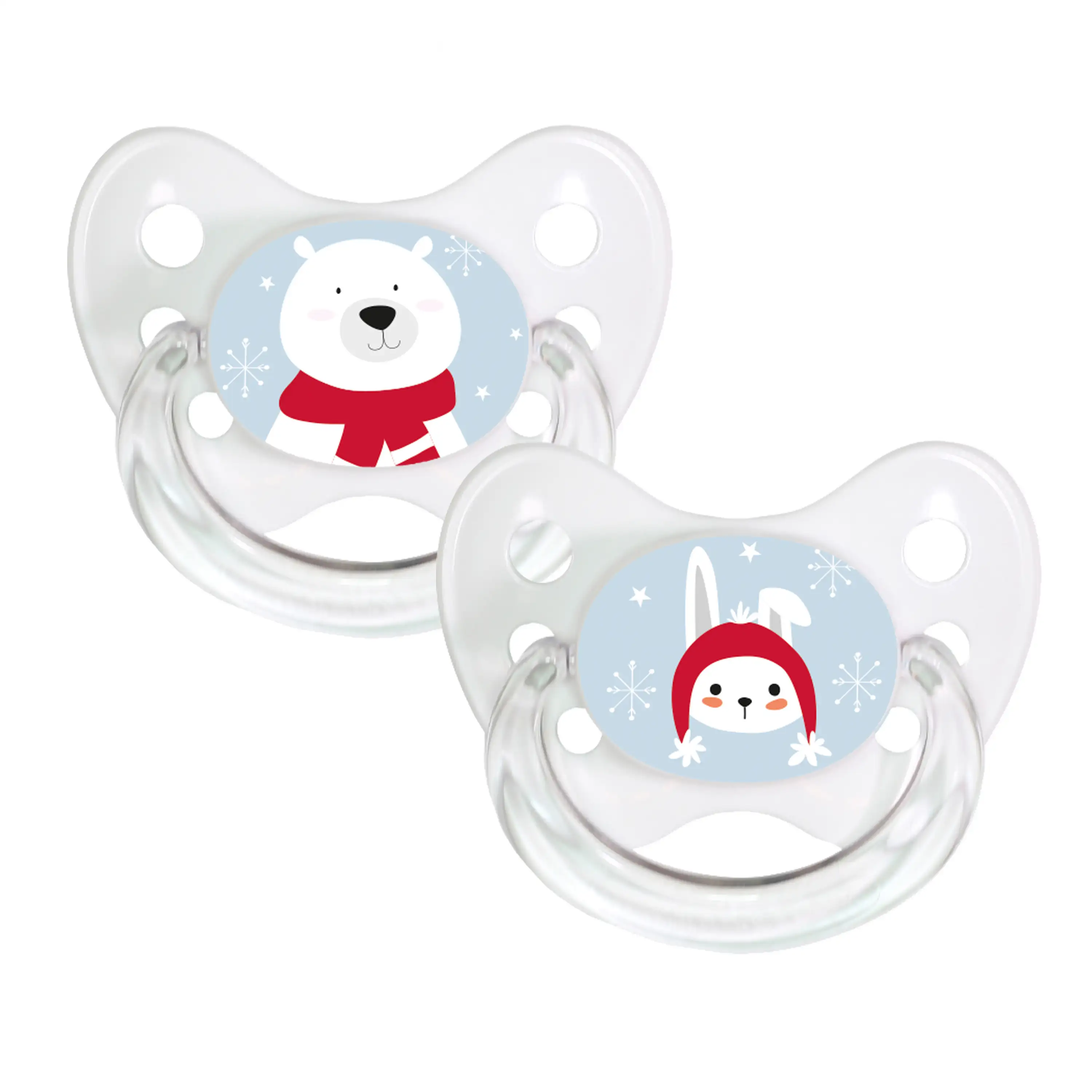 Soother Set Polar Bear and Bunny