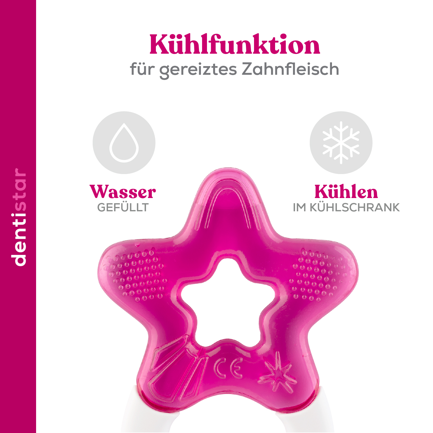 Kühlbeißring Pink
