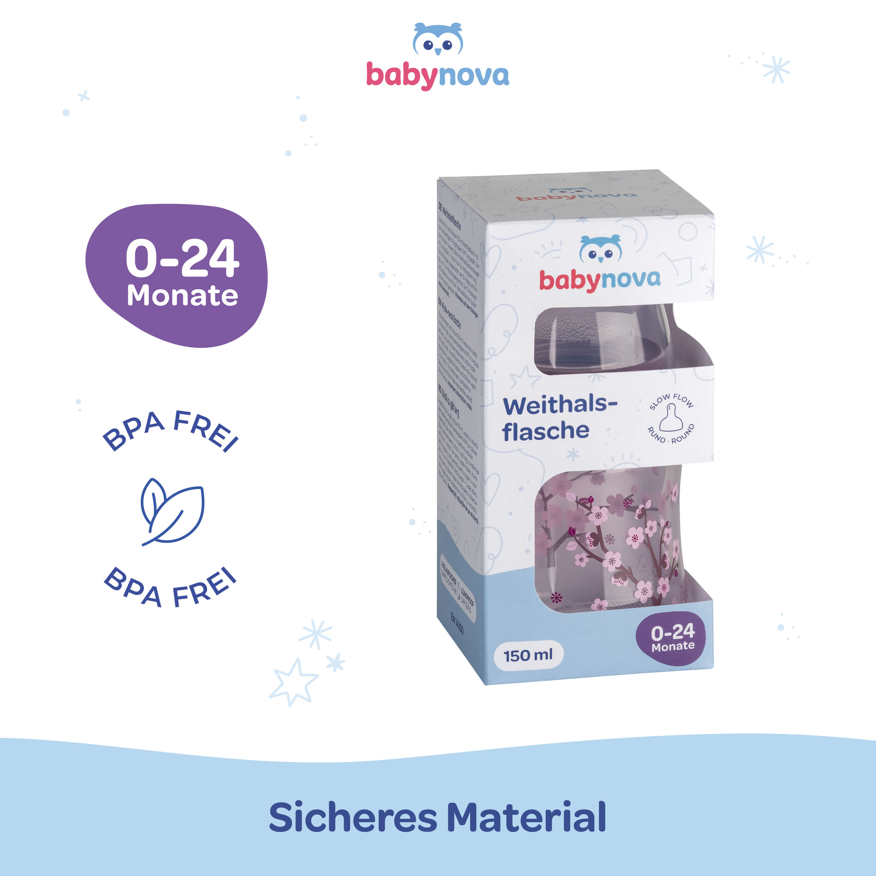 Feeding bottle 150ml wideneck cherry blossom Feeding bottle 150ml wideneck cherry blossom