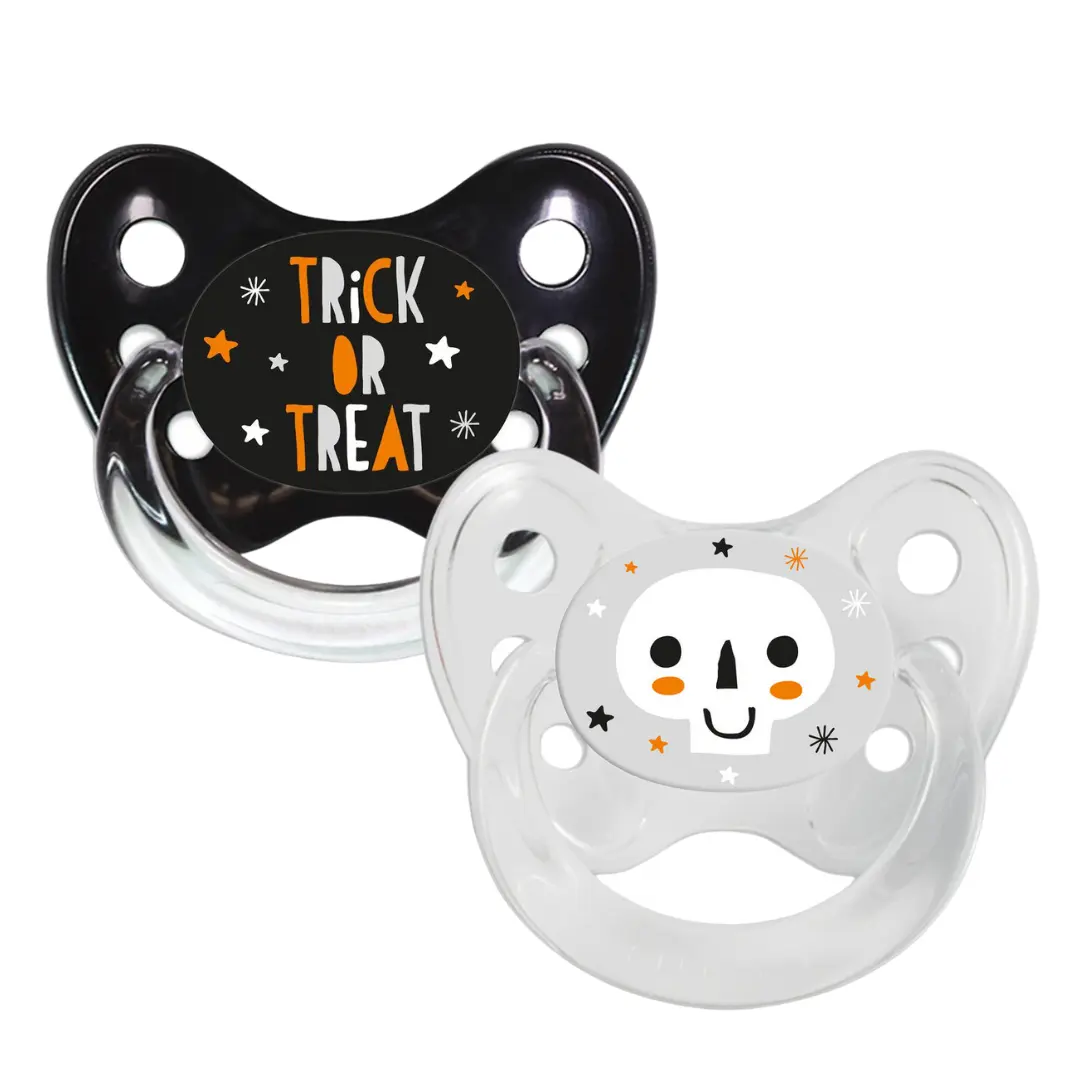Soother Set Skull and Trick or Treat