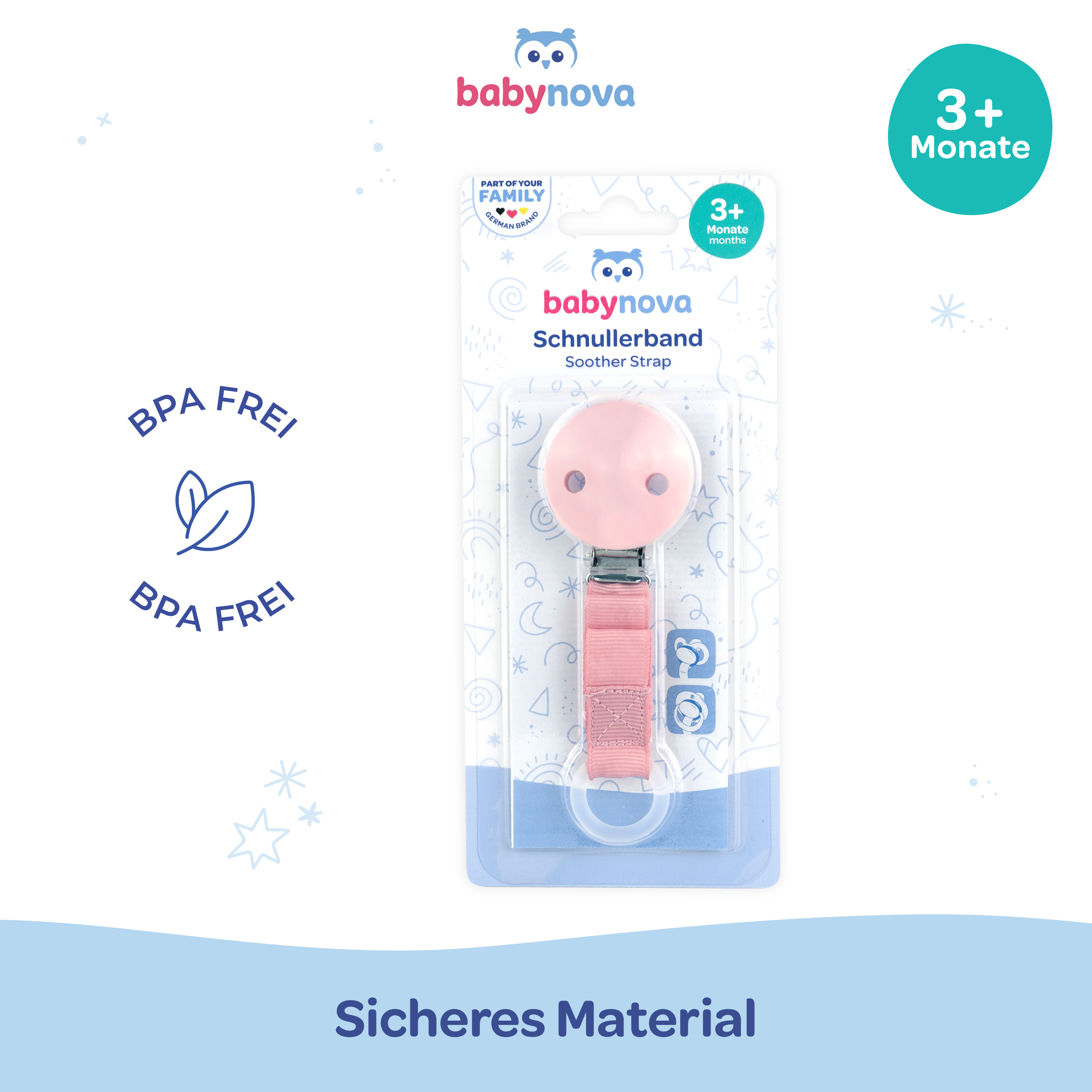 Strap Soother Chain - Blue