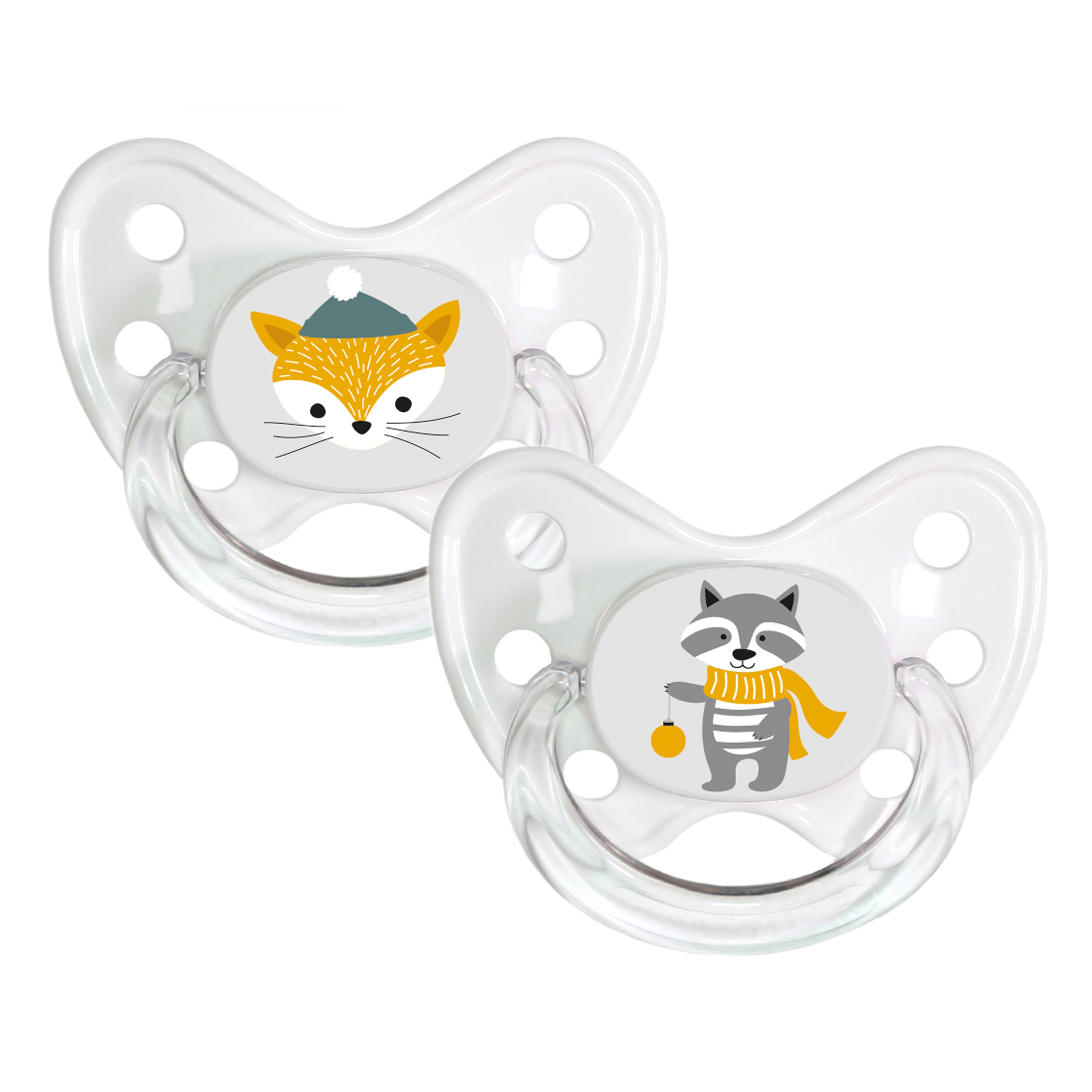 Soother Set Fox and Raccoon