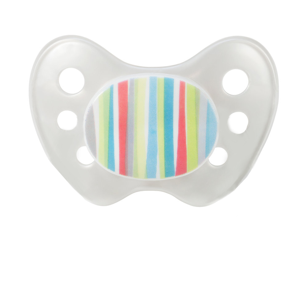 Stripe latex pacifier without ring size 3