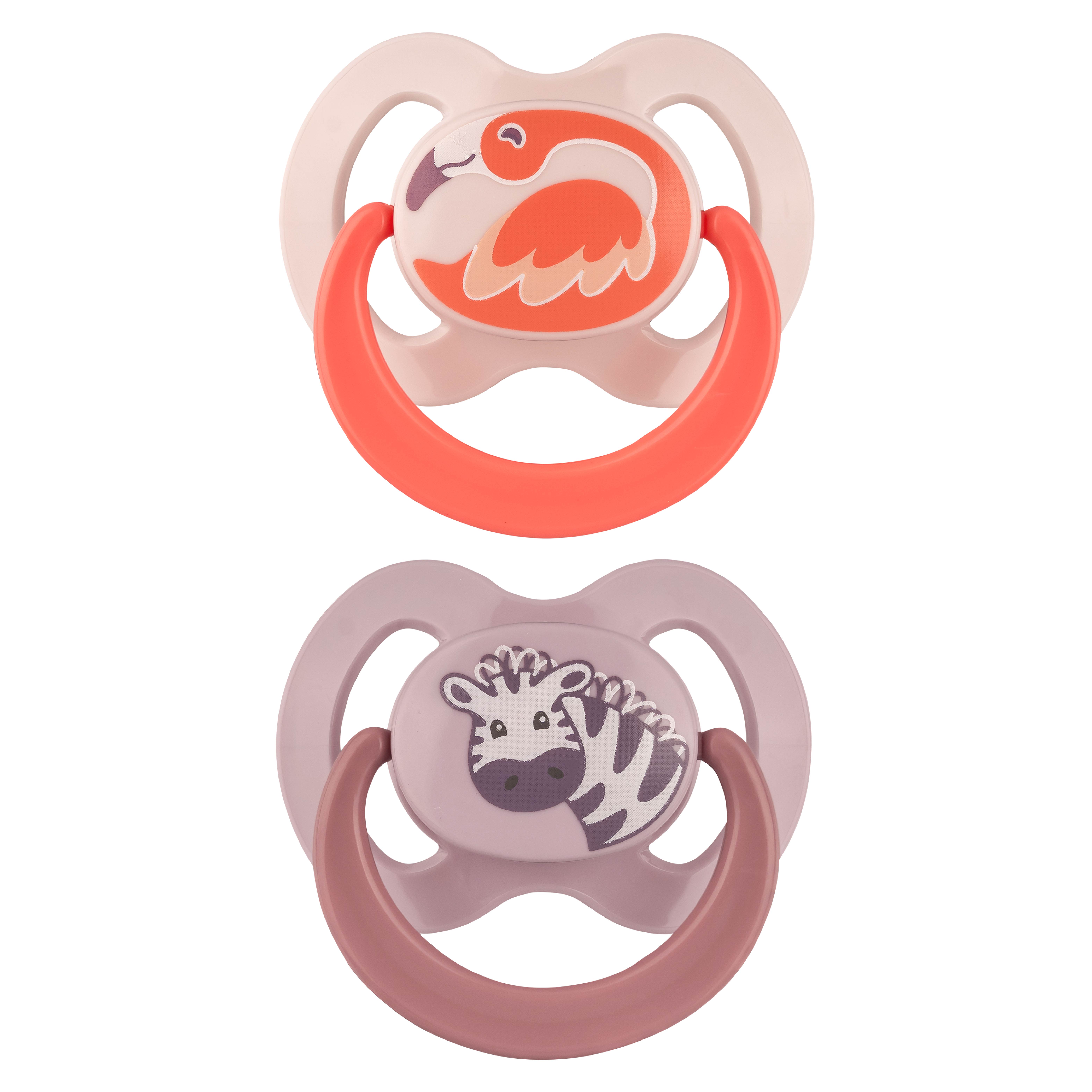Schnuller Set  Flamingo & Zebra Gr. 2