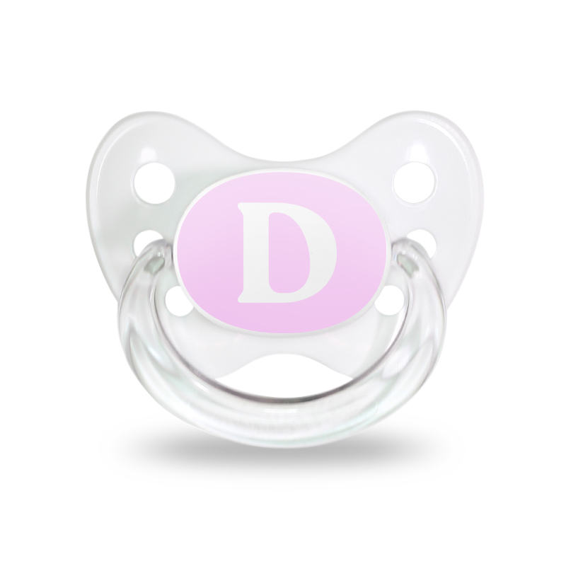 Name pacifier set of 2 with letter D