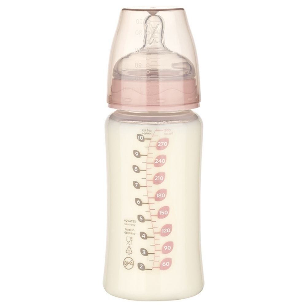 Anti-Kolik Babyflasche 300 ml in Rosa