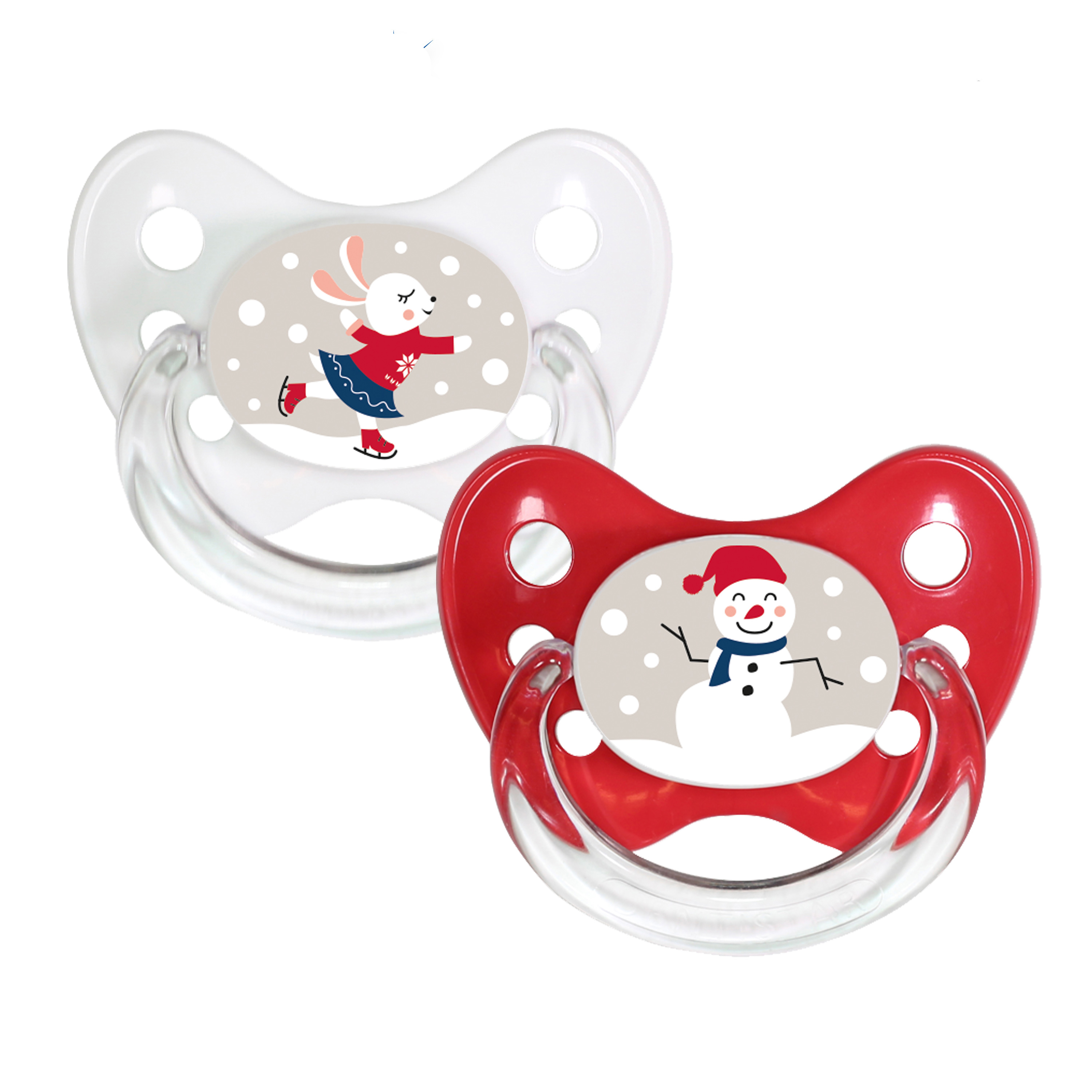 Soother Set Bunny and Snowman
