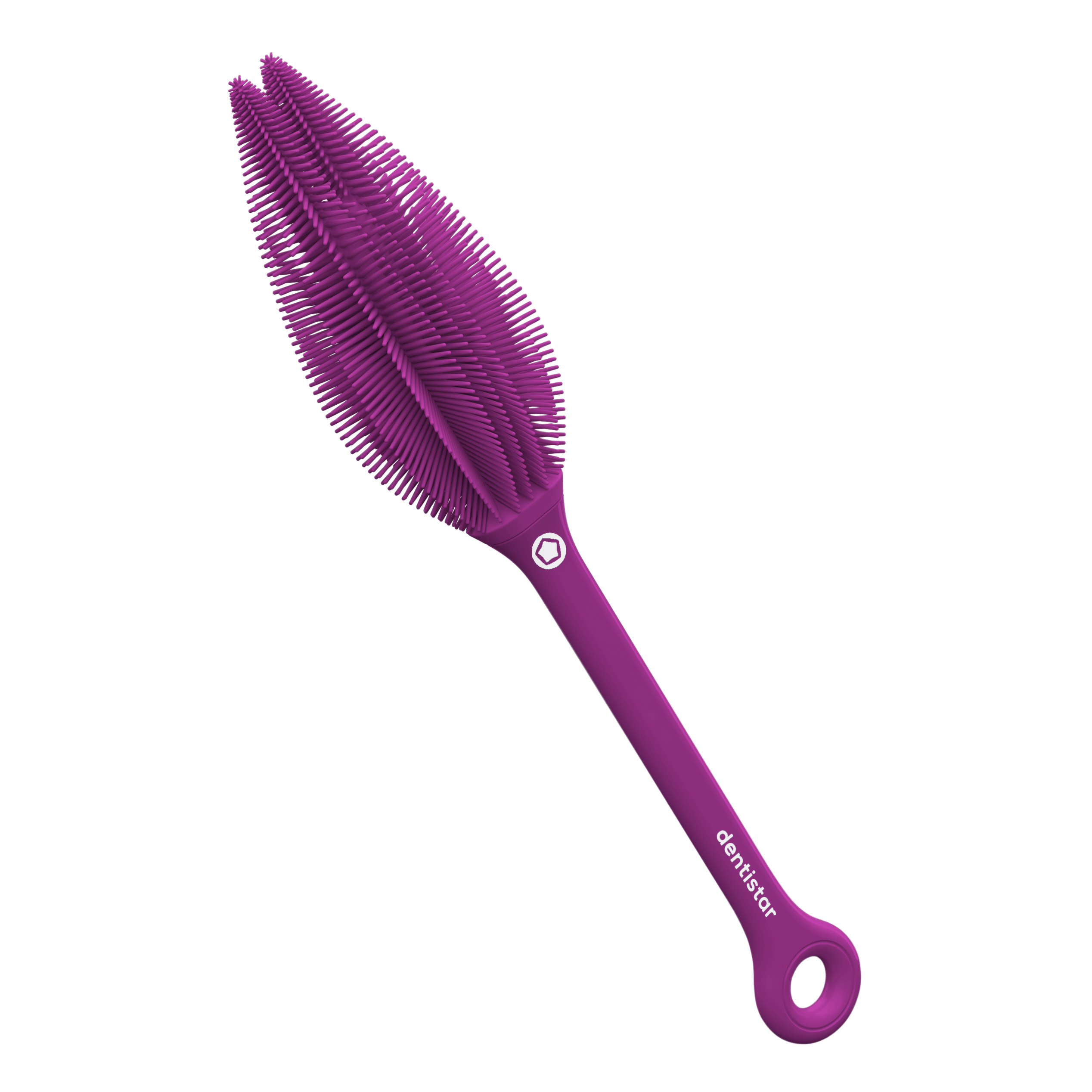 Short Silicone bottle brush in pink