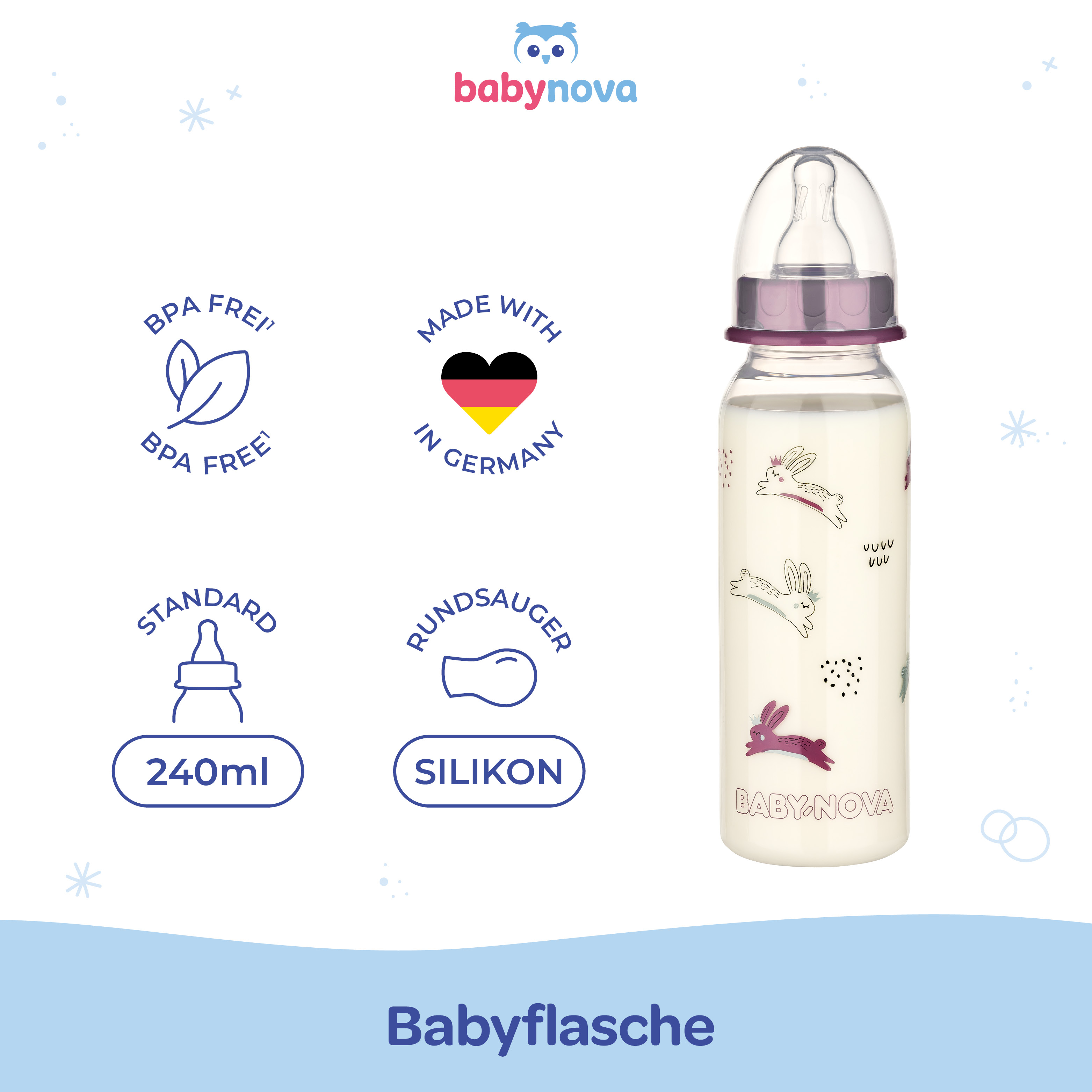 240 ml Standard Babyflasche - Hasen 240 ml Standard Babyflasche - Hasen