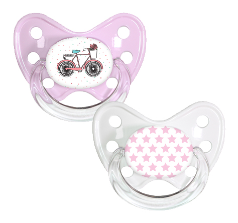 Soother Set size 3 Bicycle & Stars