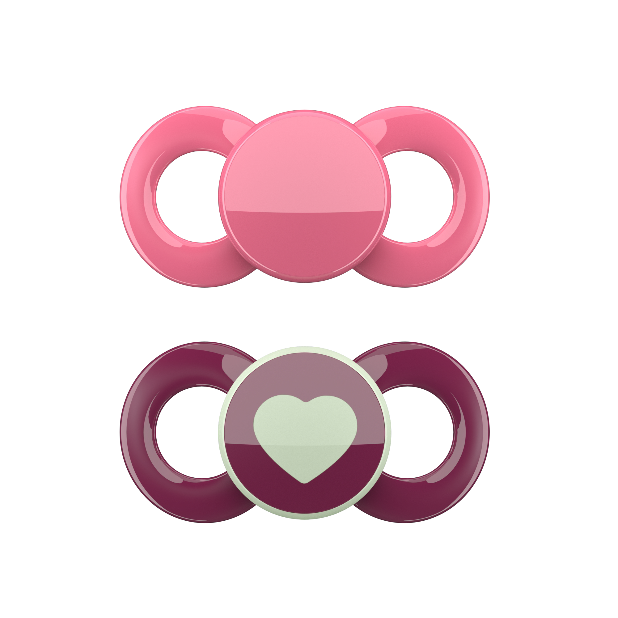 Day & Night Beruhigungssauger +14 Monate Pink/Bordeaux Herz  