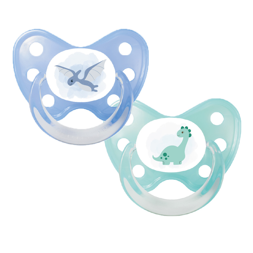 Soother Set Dinosaur Green and Turqouise