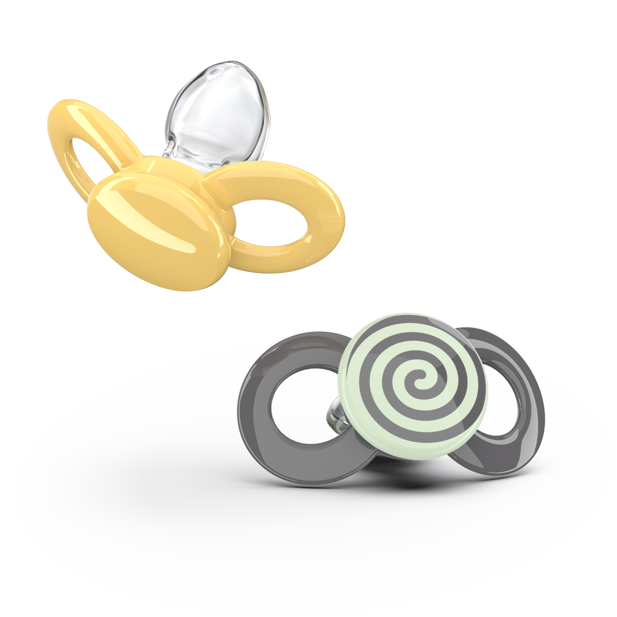 Day & Night Beruhigungssauger +14 Monate Gelb/Graue Spirale Day & Night Beruhigungssauger +14 Monate Gelb/Graue Spirale