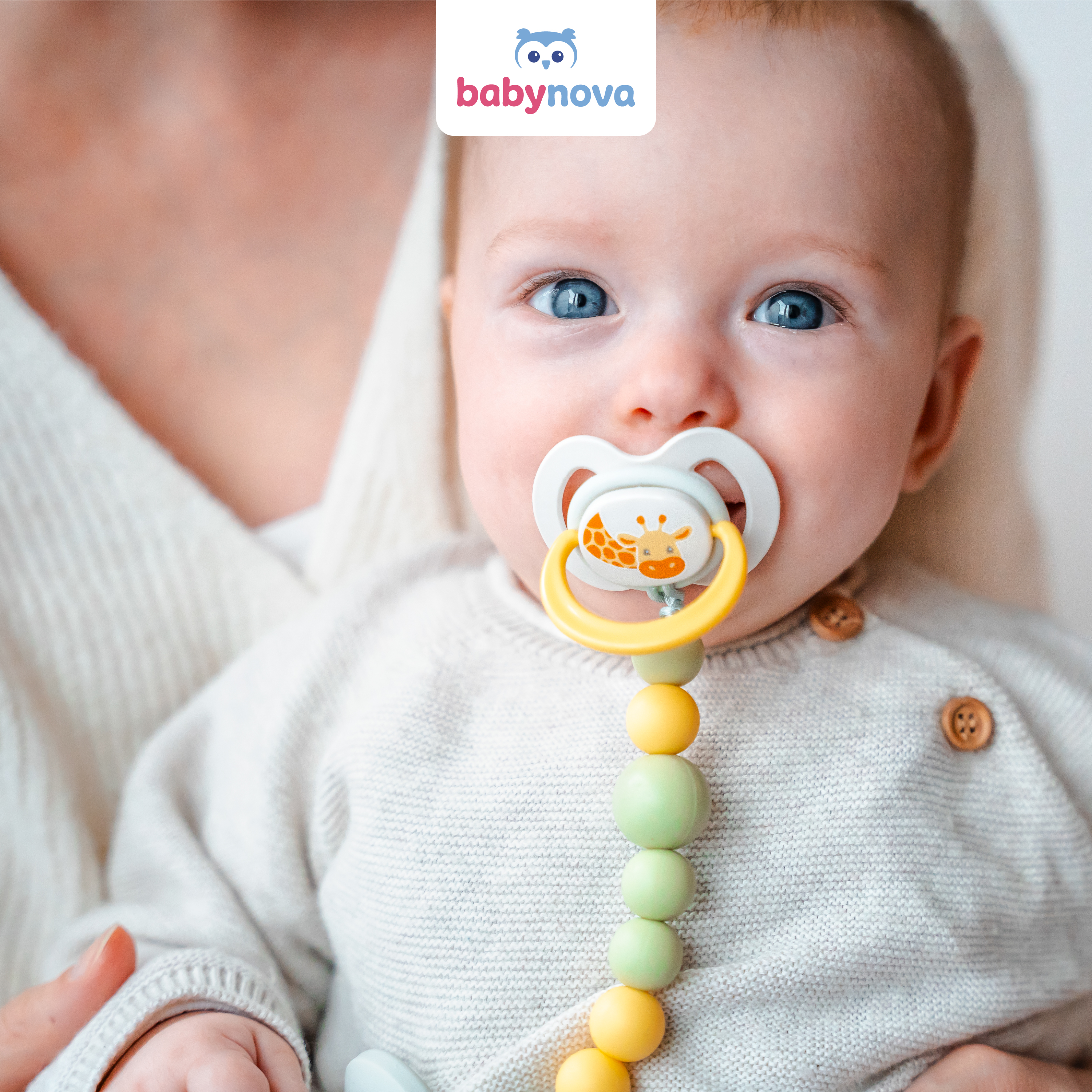 Silicone Soother Chain - Blue