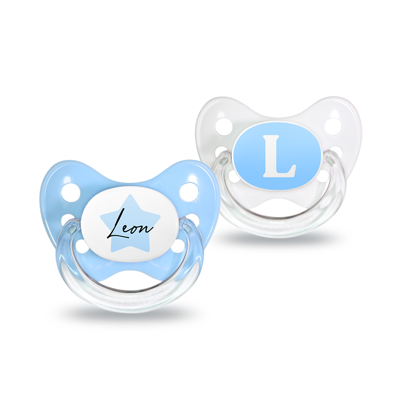 Name pacifier set of 2 Leon size 1