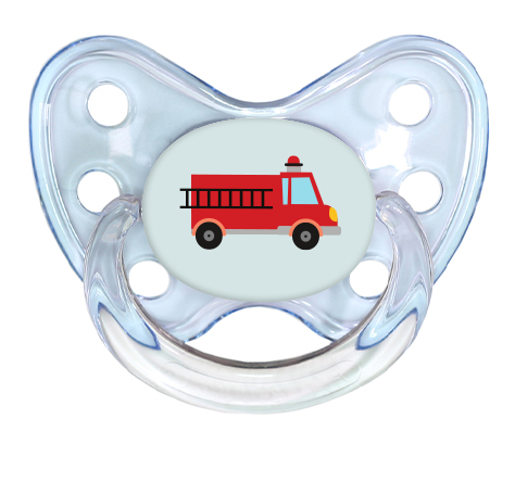 Soother Set size 3 Police & Fire Truck