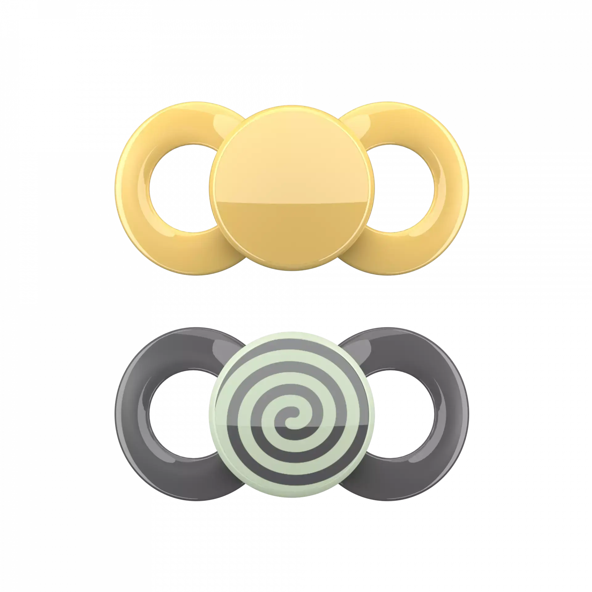  Dentistar day & night pacifier, yellow and spiral, +14 months 