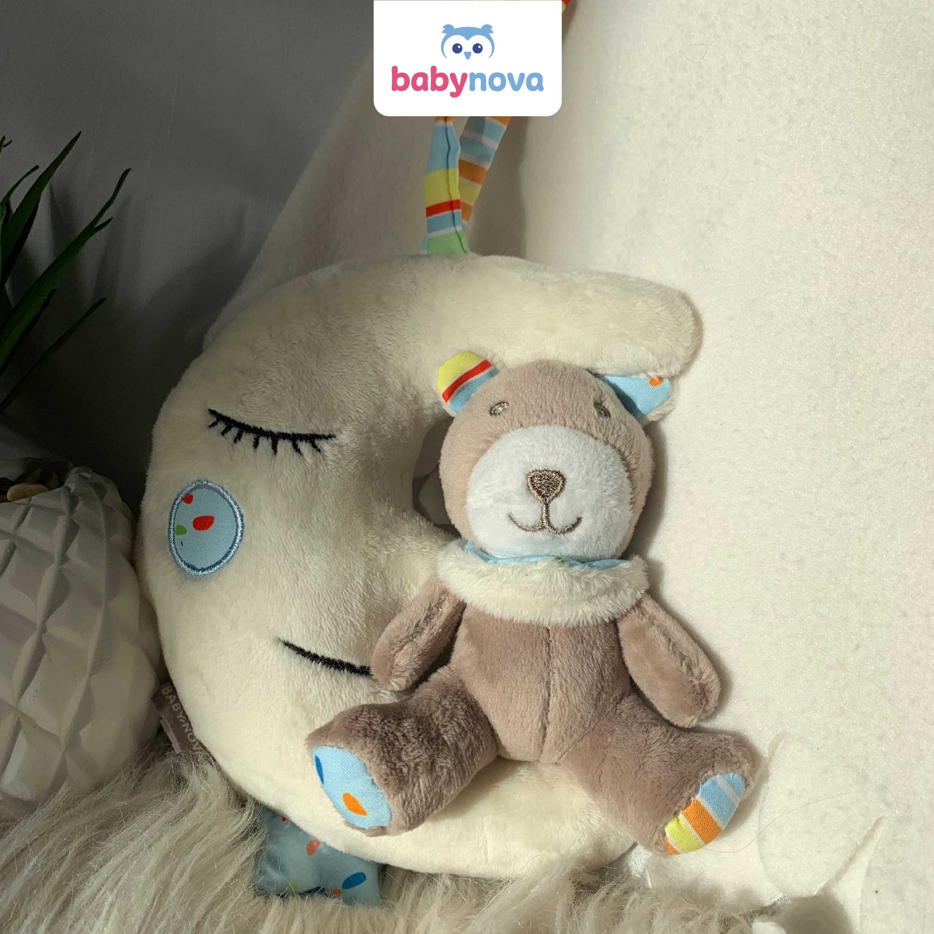 Spieluhr Teddy & Mond Brahms Wiegenlied