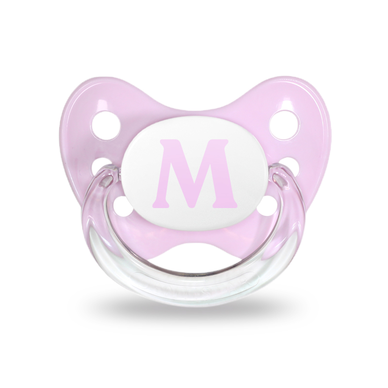 Initialen Schnuller Set M Gr. 1 Rosa Initialen Schnuller Set M Gr. 1 Rosa