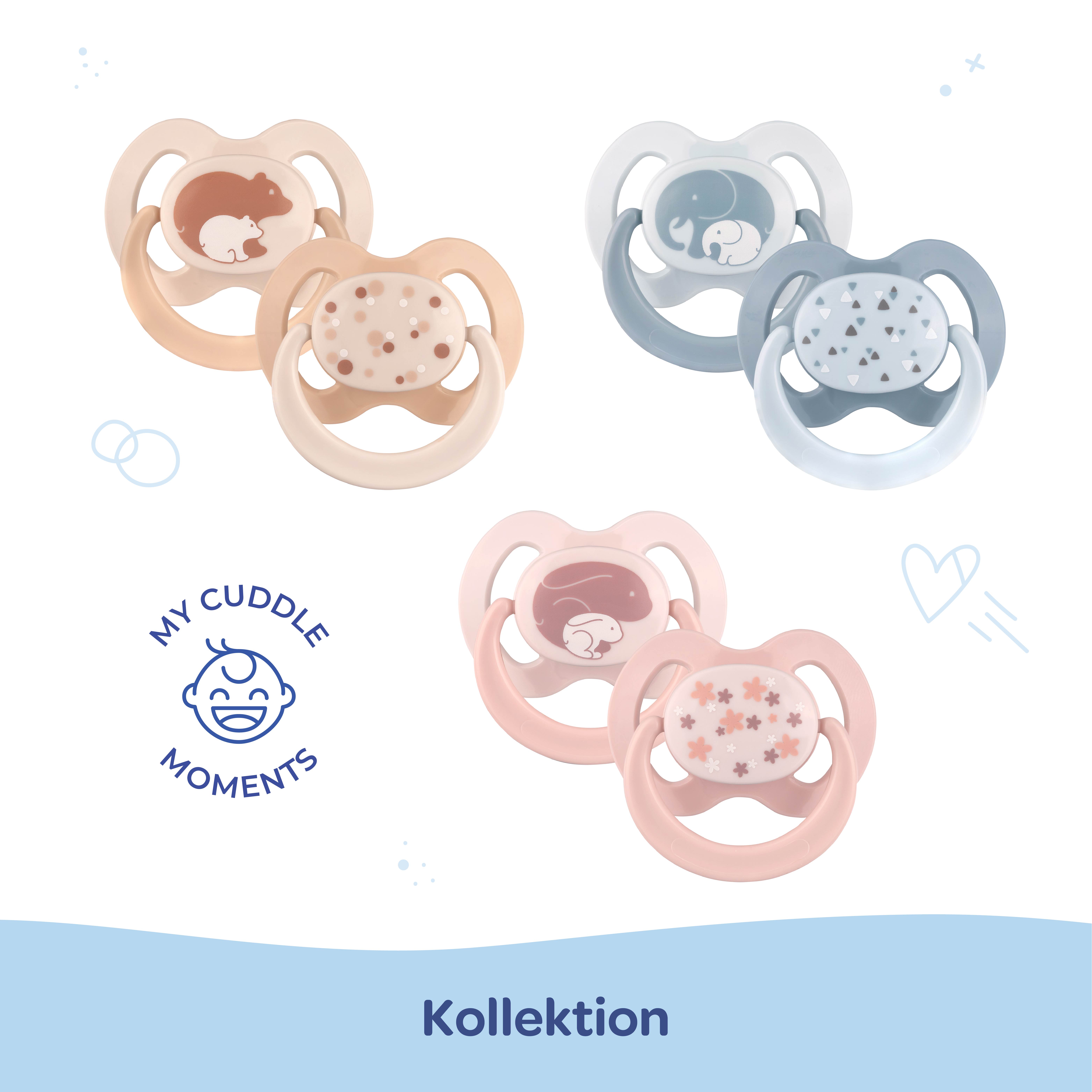 Schnuller Set  Hasen & Sterne Gr. 1 