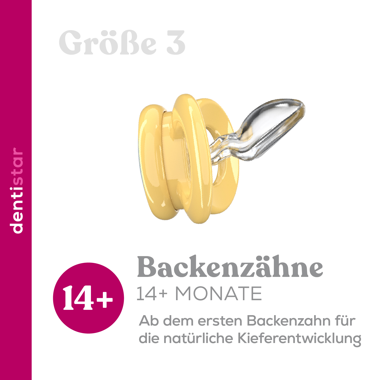 Day & Night Pacifier 2 Pack - Size 3 - Orange & Grey with Spiral