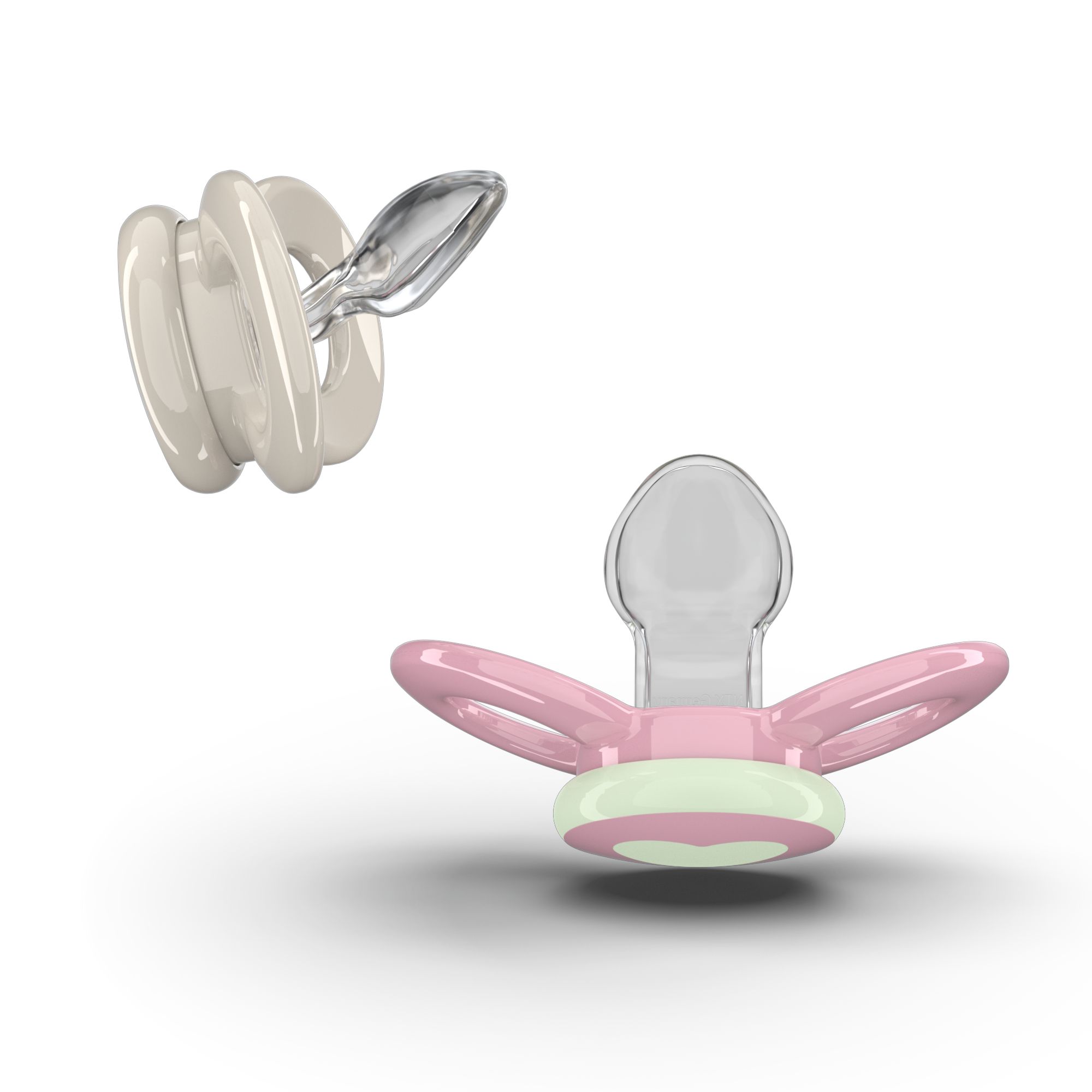 Day & Night Beruhigungssauger 0-6 Monate Beige/Rosa Herz Day & Night Beruhigungssauger 0-6 Monate Beige/Rosa Herz