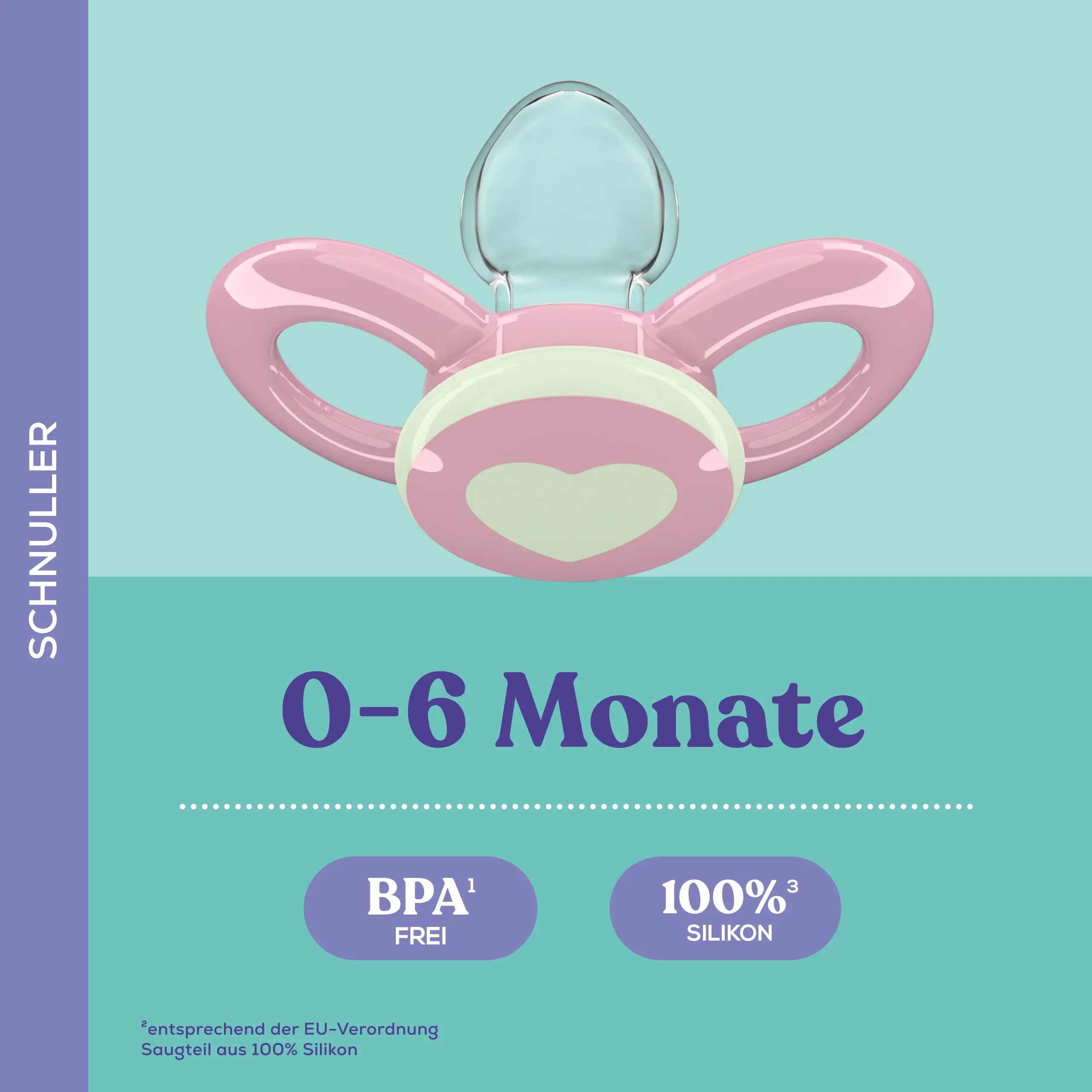Dentistar day & night pacifier green and beige, set of 2, 0 - 6 months Dentistar day & night pacifier green and beige, set of 2, 0 - 6 months