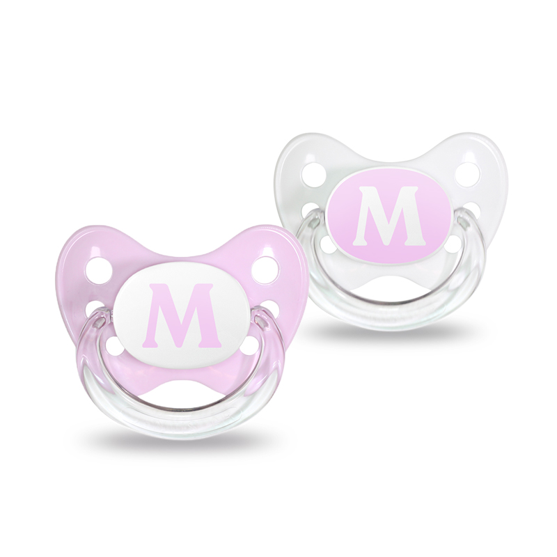 Initialen Schnuller Set M Gr. 1 Rosa Initialen Schnuller Set M Gr. 1 Rosa