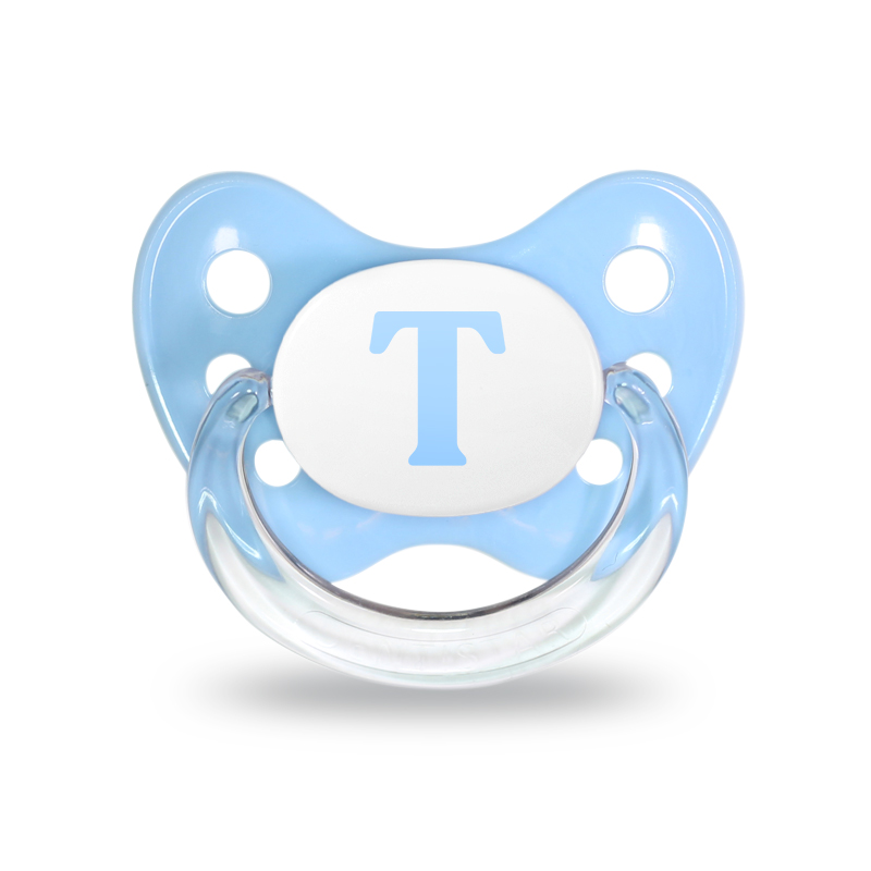 Name pacifier set of 2 with letter T