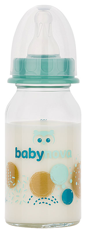 Glass bottle 120ml - turquoise