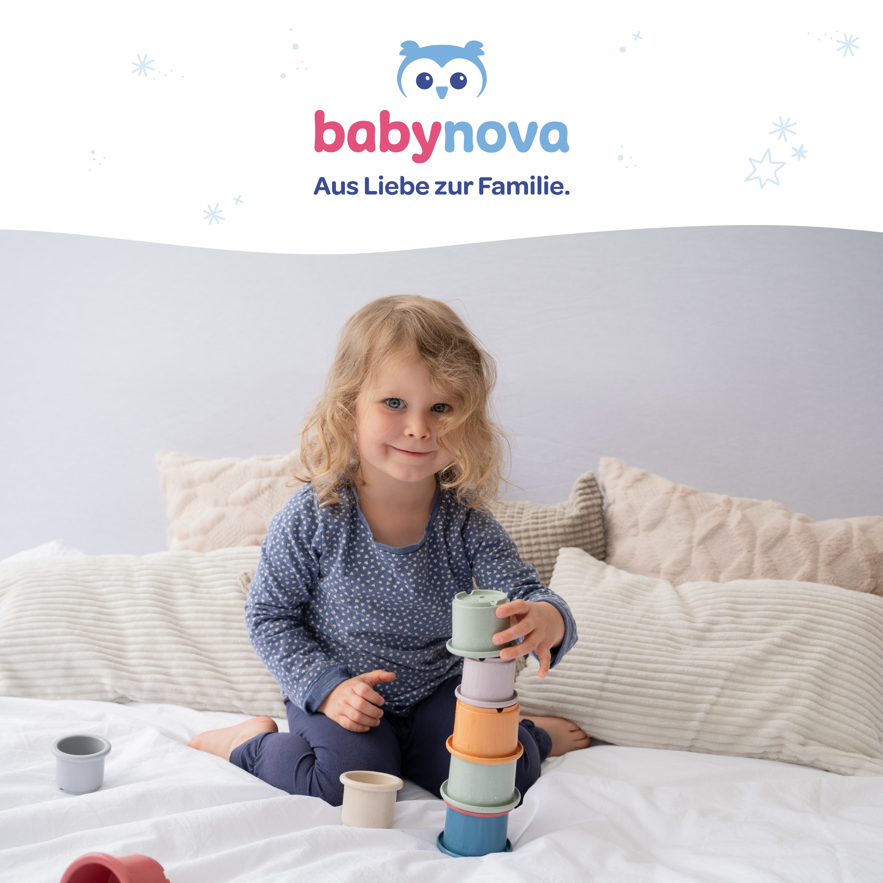 Silicone Soother Chain - Blue