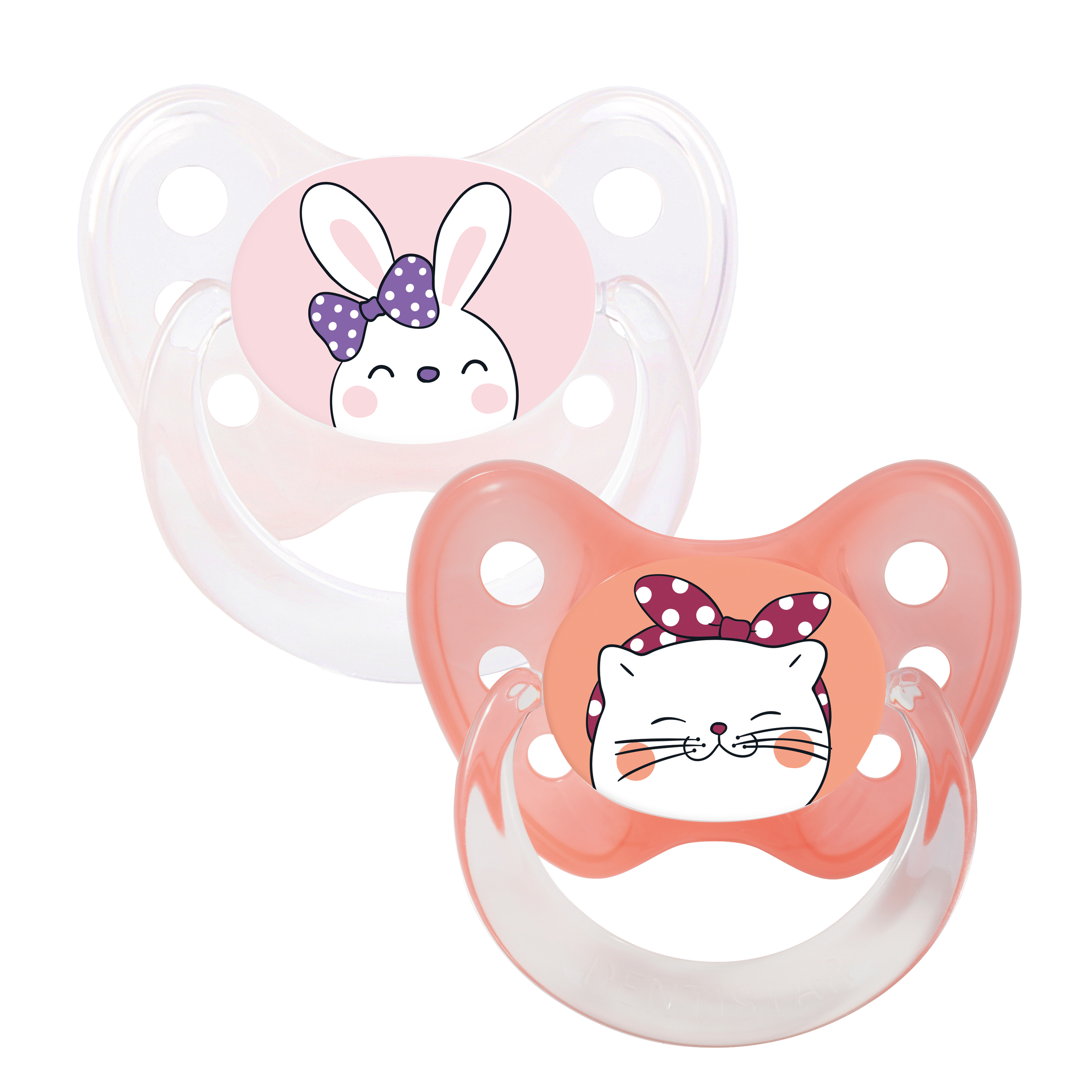 Soother set Bunny & Cat  size 1