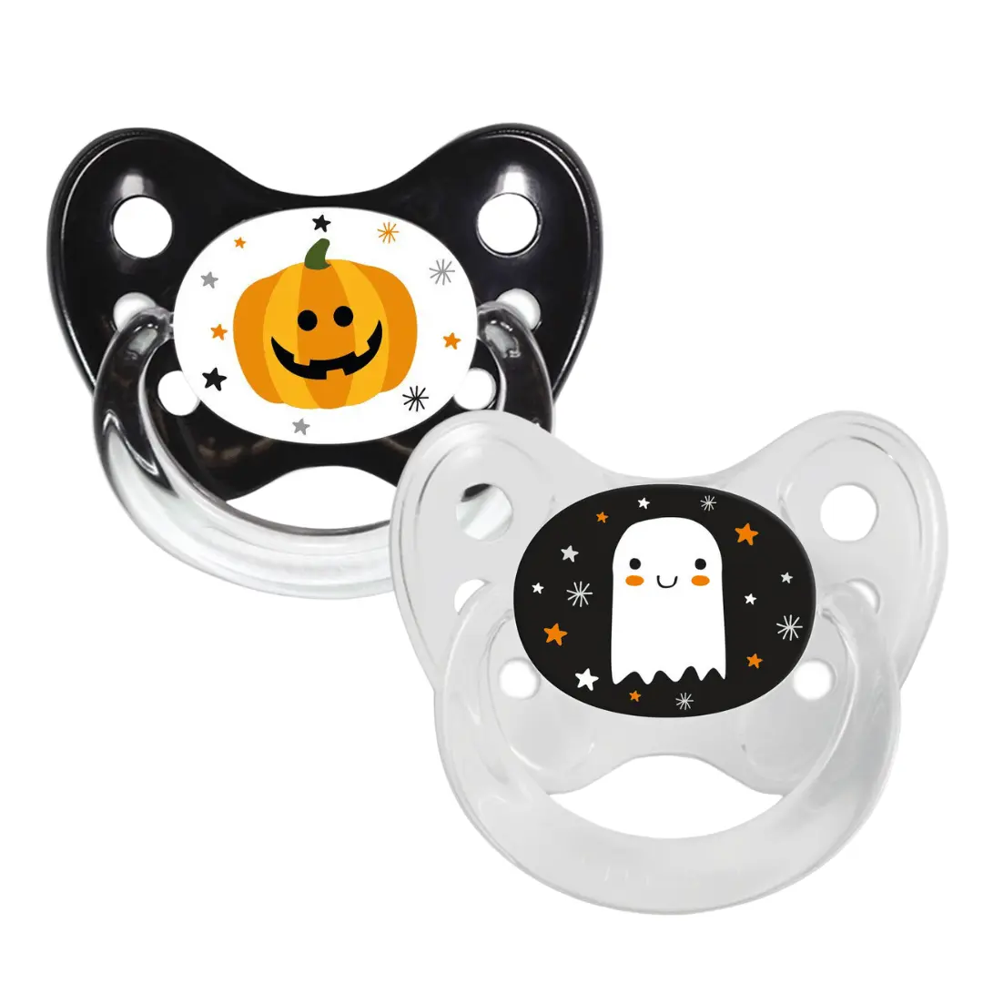 Soother Set Pumpkin and Ghost