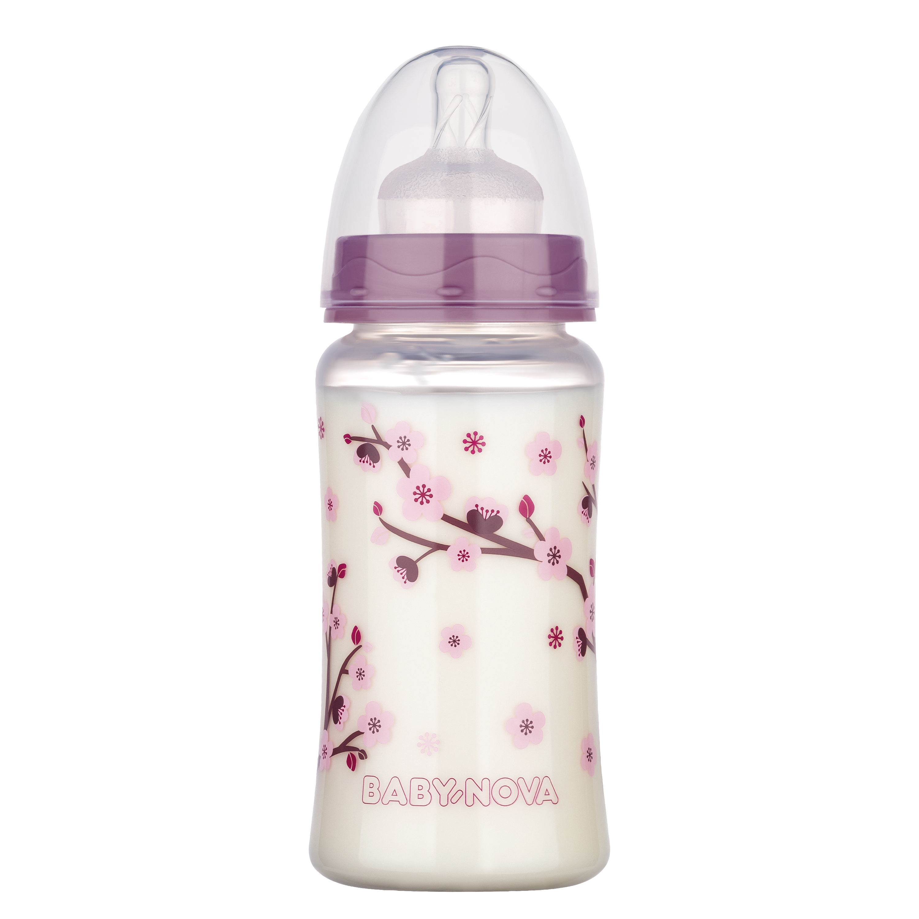 Feeding bottle 300ml wideneck cherry blossom
