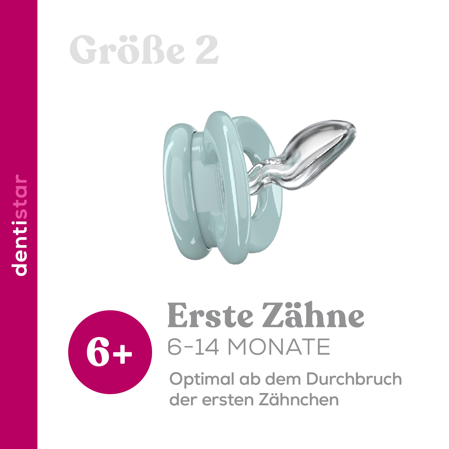 Day & Night Pacifier 2 Pack - Size 2 - Turquoise & Blue with Star