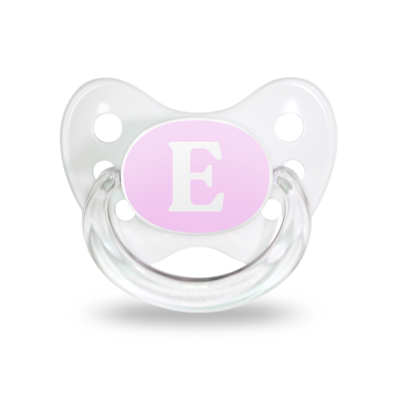 Name pacifier set of 2 with letter E Name pacifier set of 2 with letter E