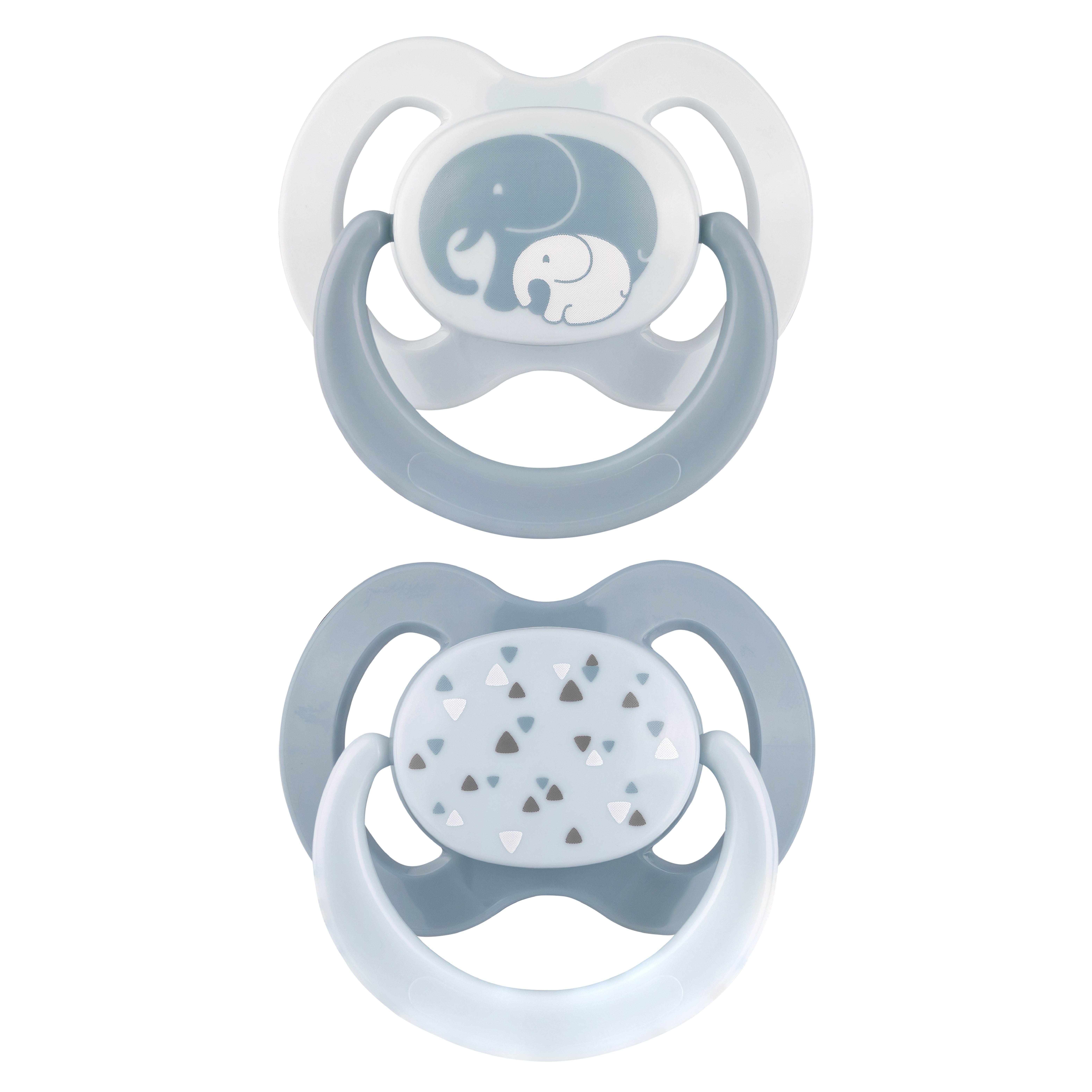 Schnuller Set  Elefant & Dreiecke Gr. 1 