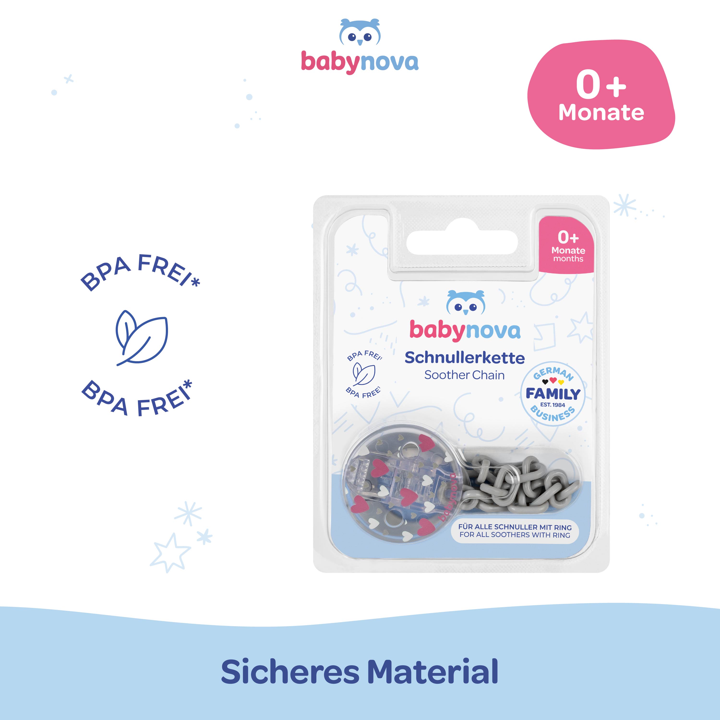 Soother Chain - Blue Stars